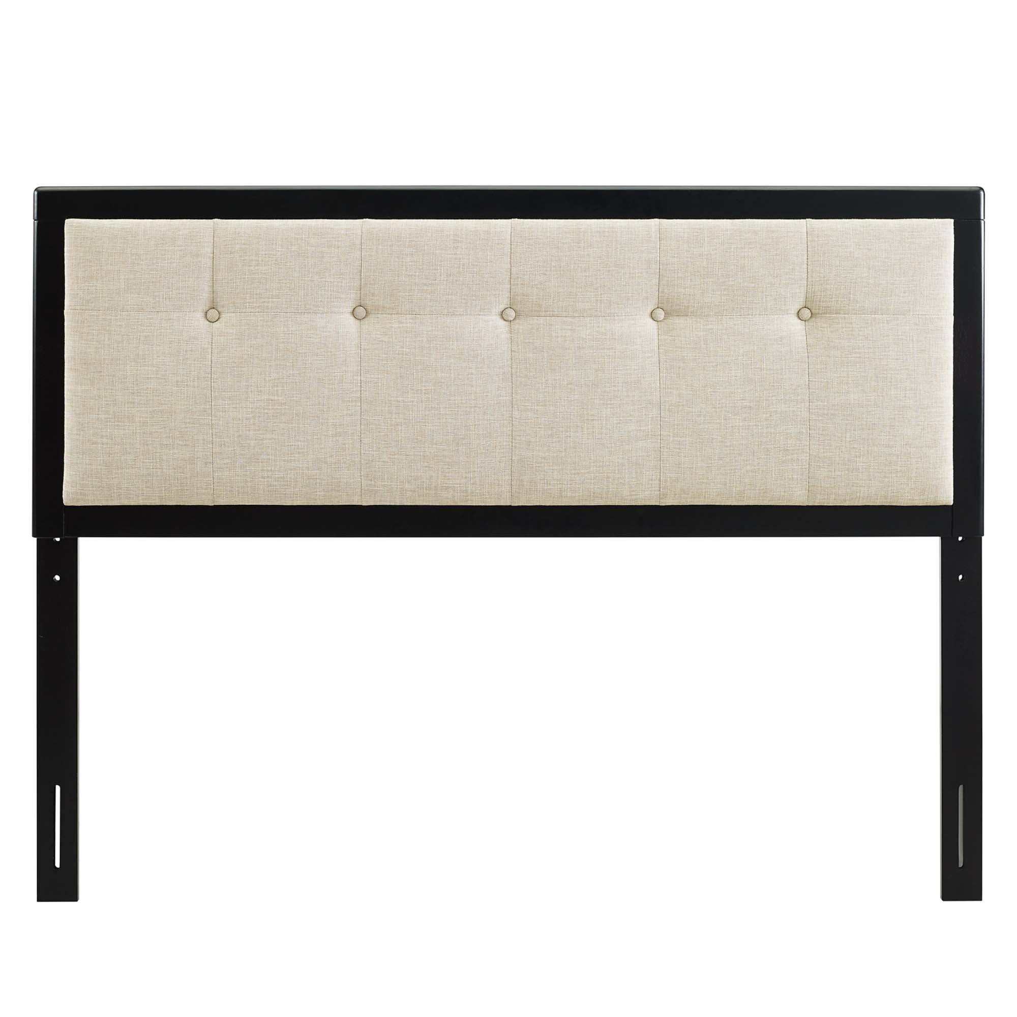 Draper Tufted Fabric and Wood Queen Headboard - Gray Charcoal