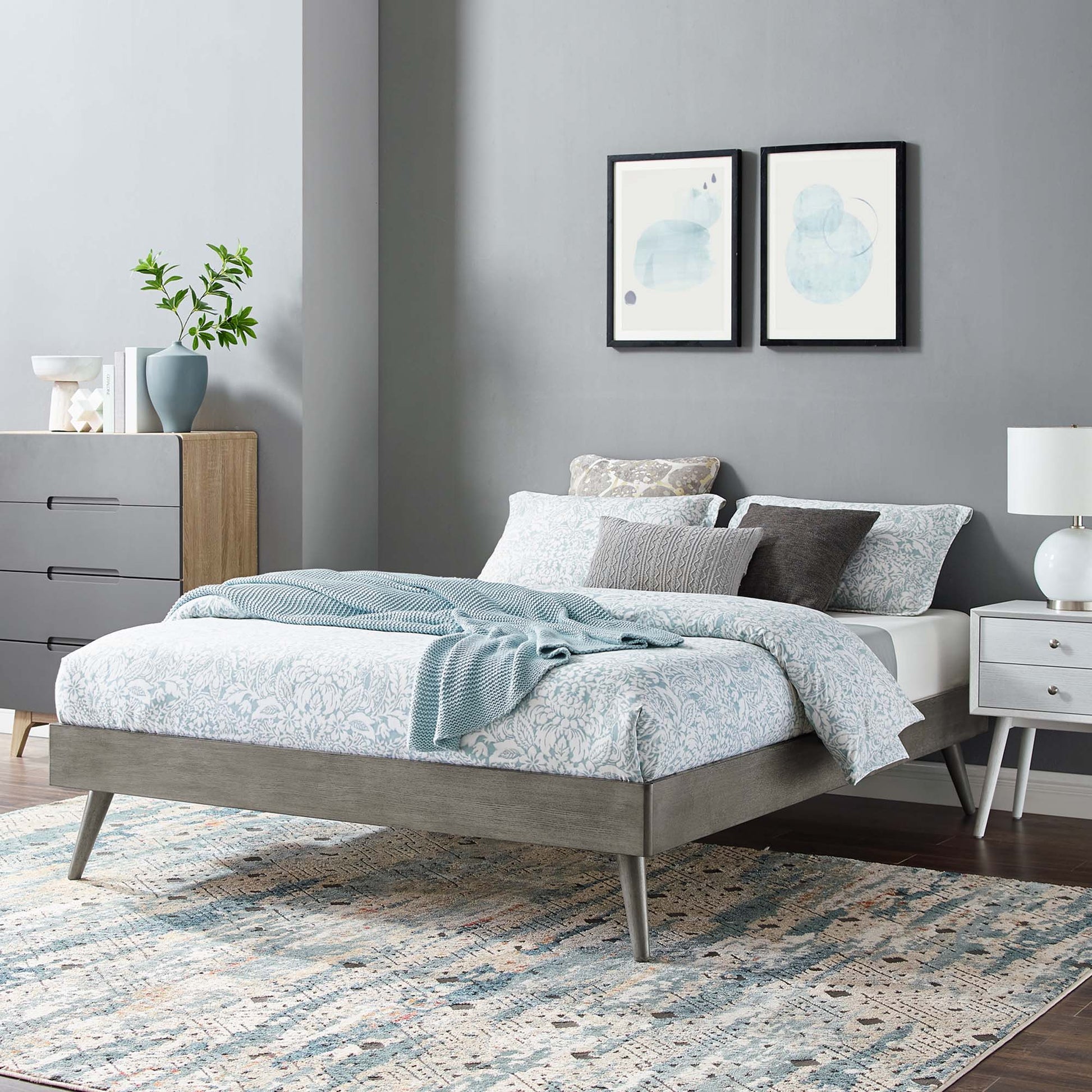 Margo Wood Full Platform Bed Frame