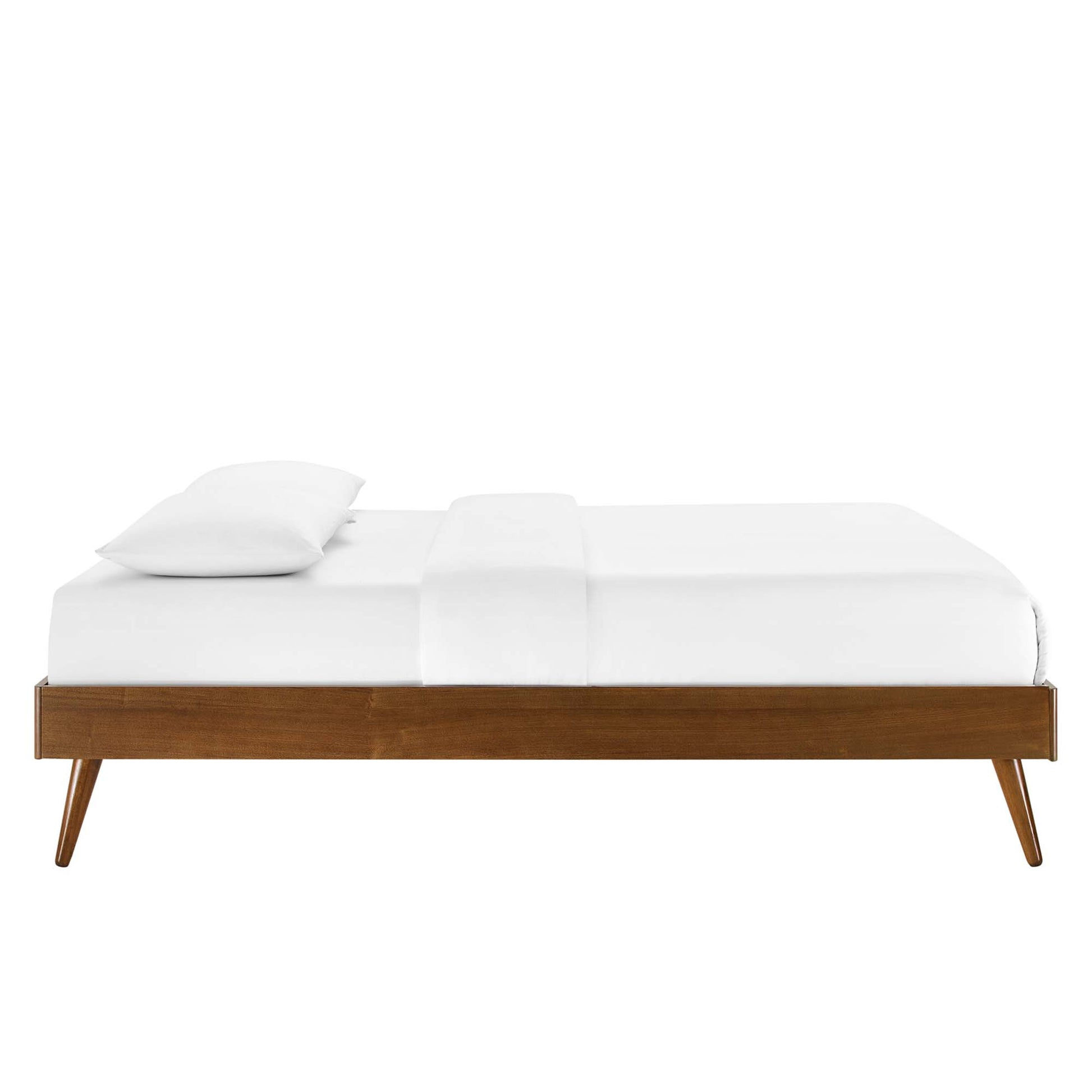 Willow Wood Full Platform Bed With Splayed Legs