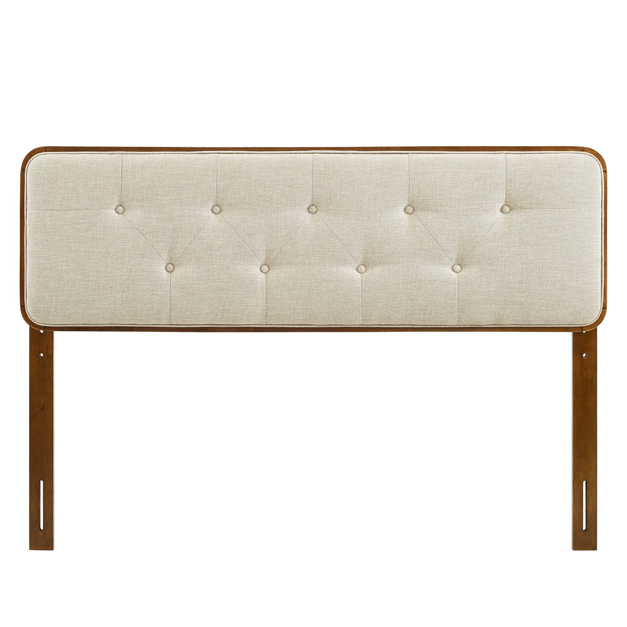 Collins Tufted Fabric and Wood King Headboard