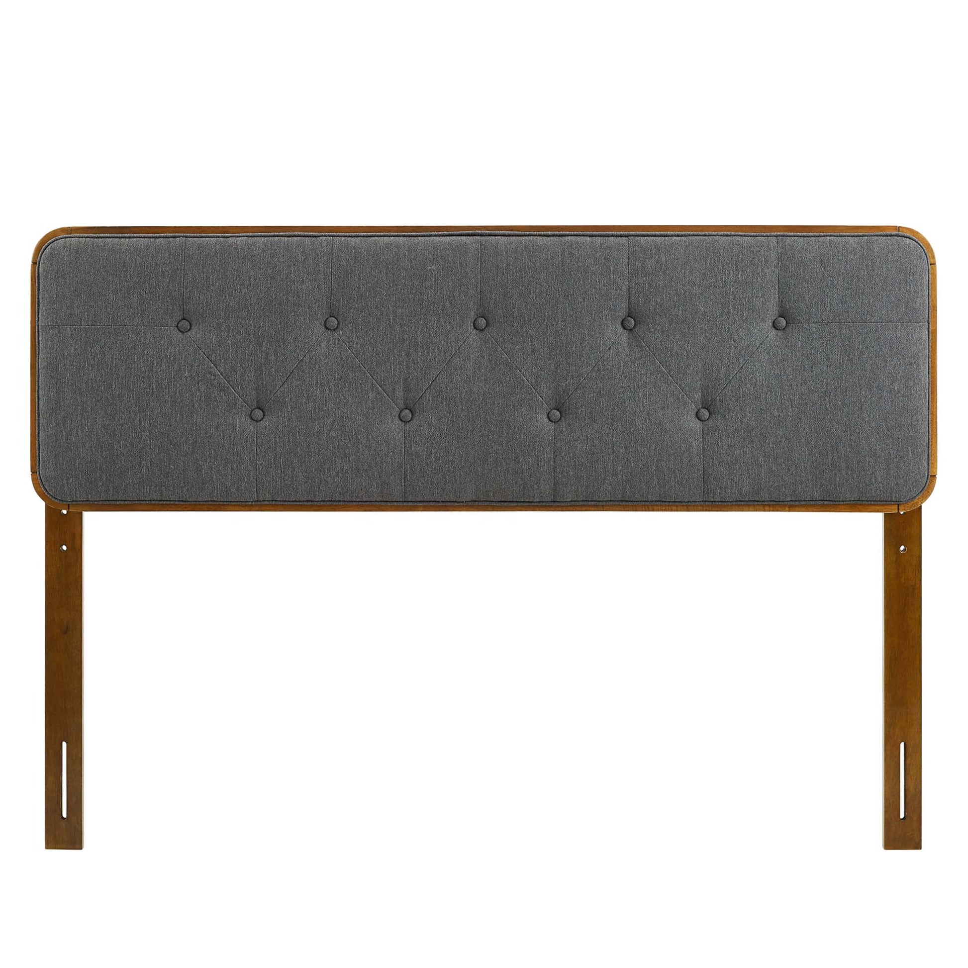 Collins Tufted Fabric and Wood King Headboard