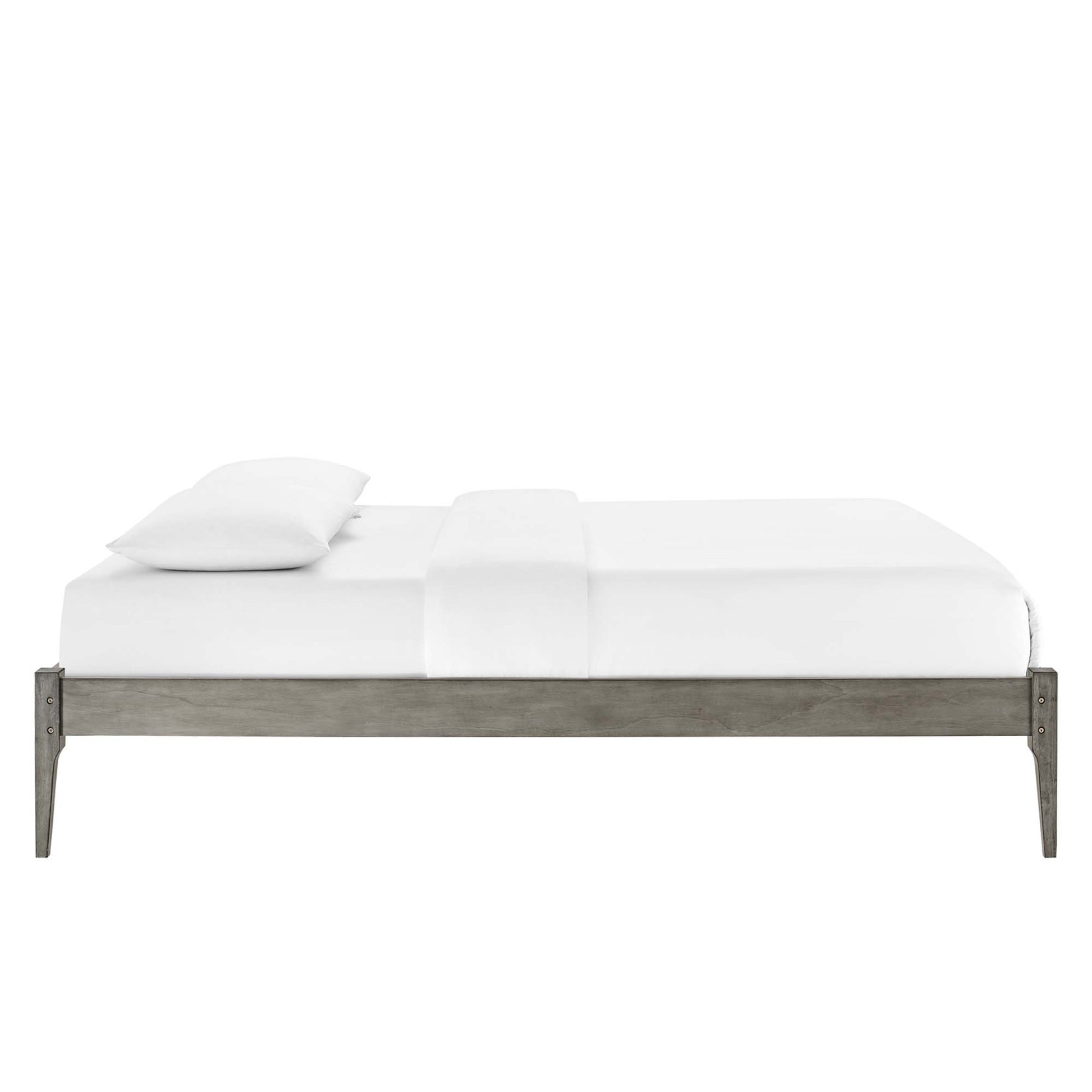 June Wood Full Platform Bed Frame