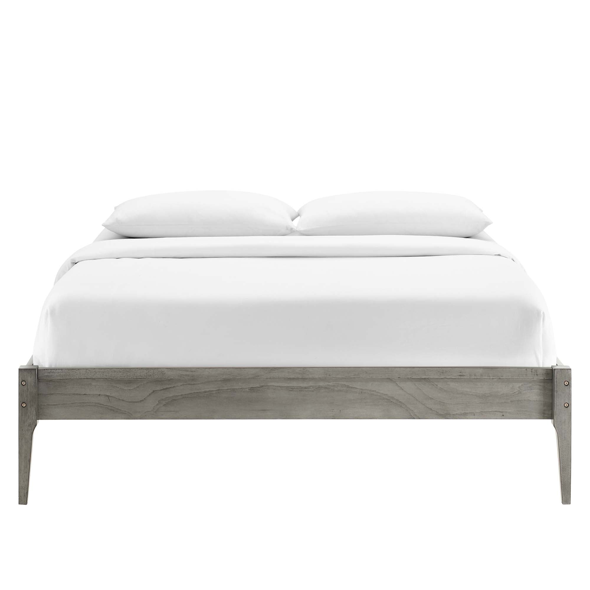 June Wood Full Platform Bed Frame