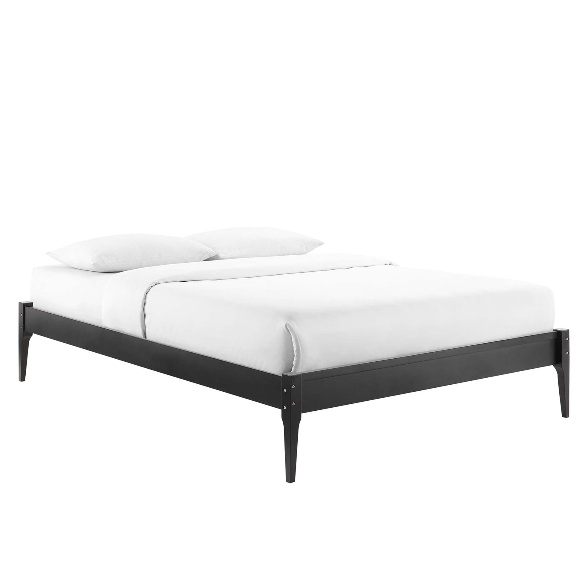 June Wood Platform Bed Frame - Black