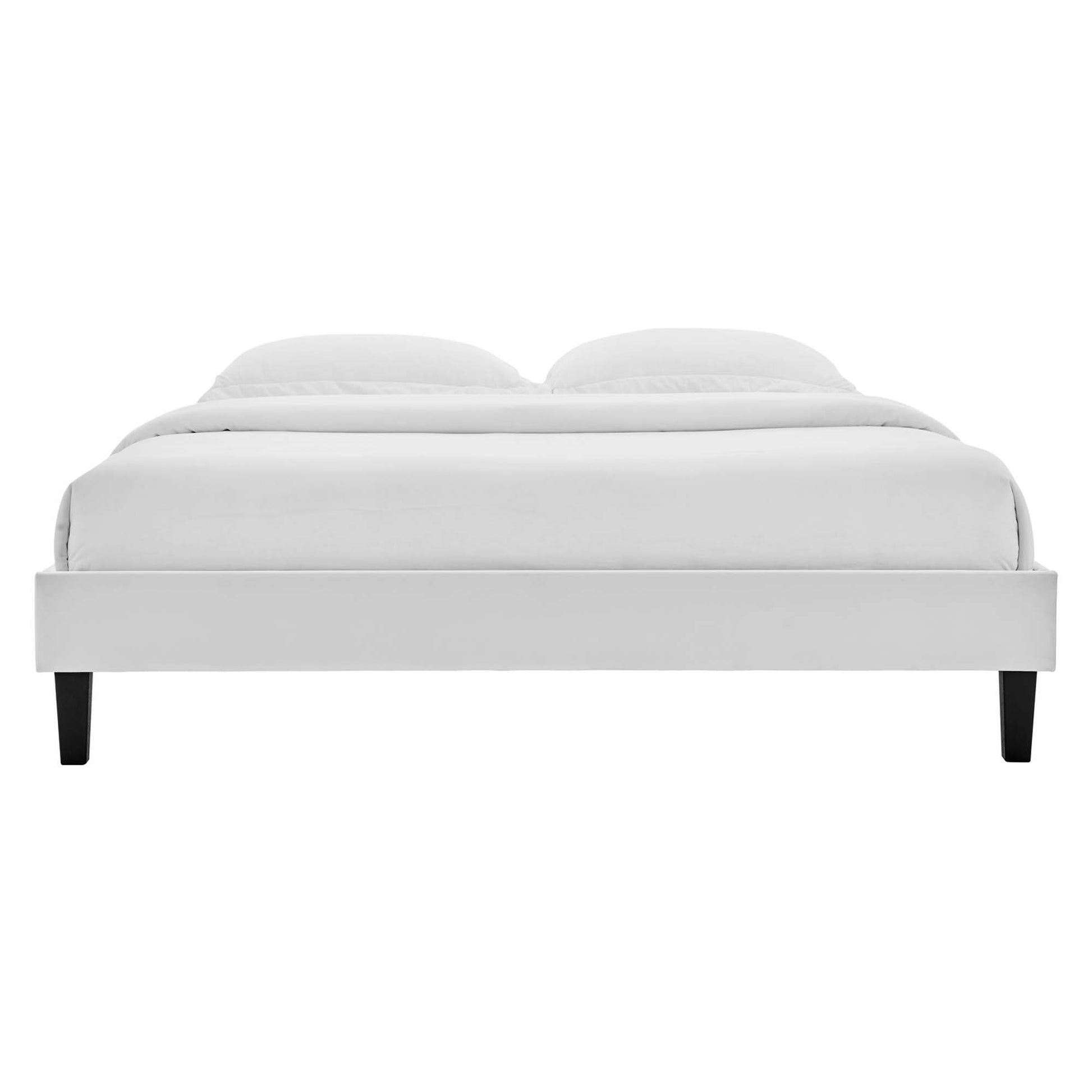 Reign Performance Velvet Platform Bed Frame