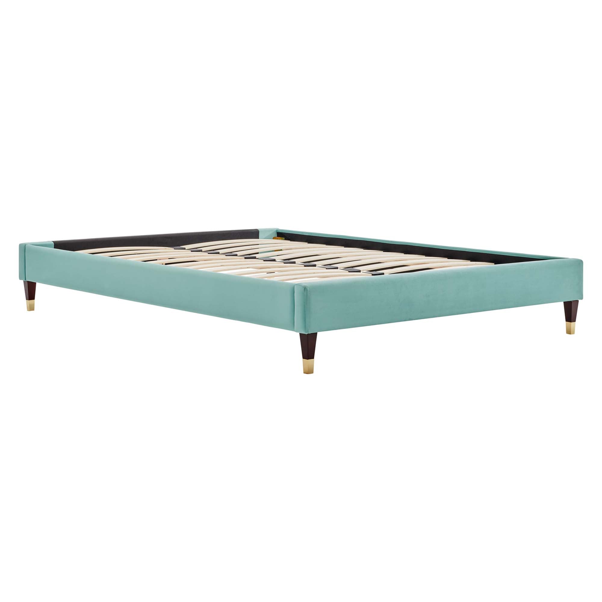 Harlow Performance Velvet Full Platform Bed Frame - Navy