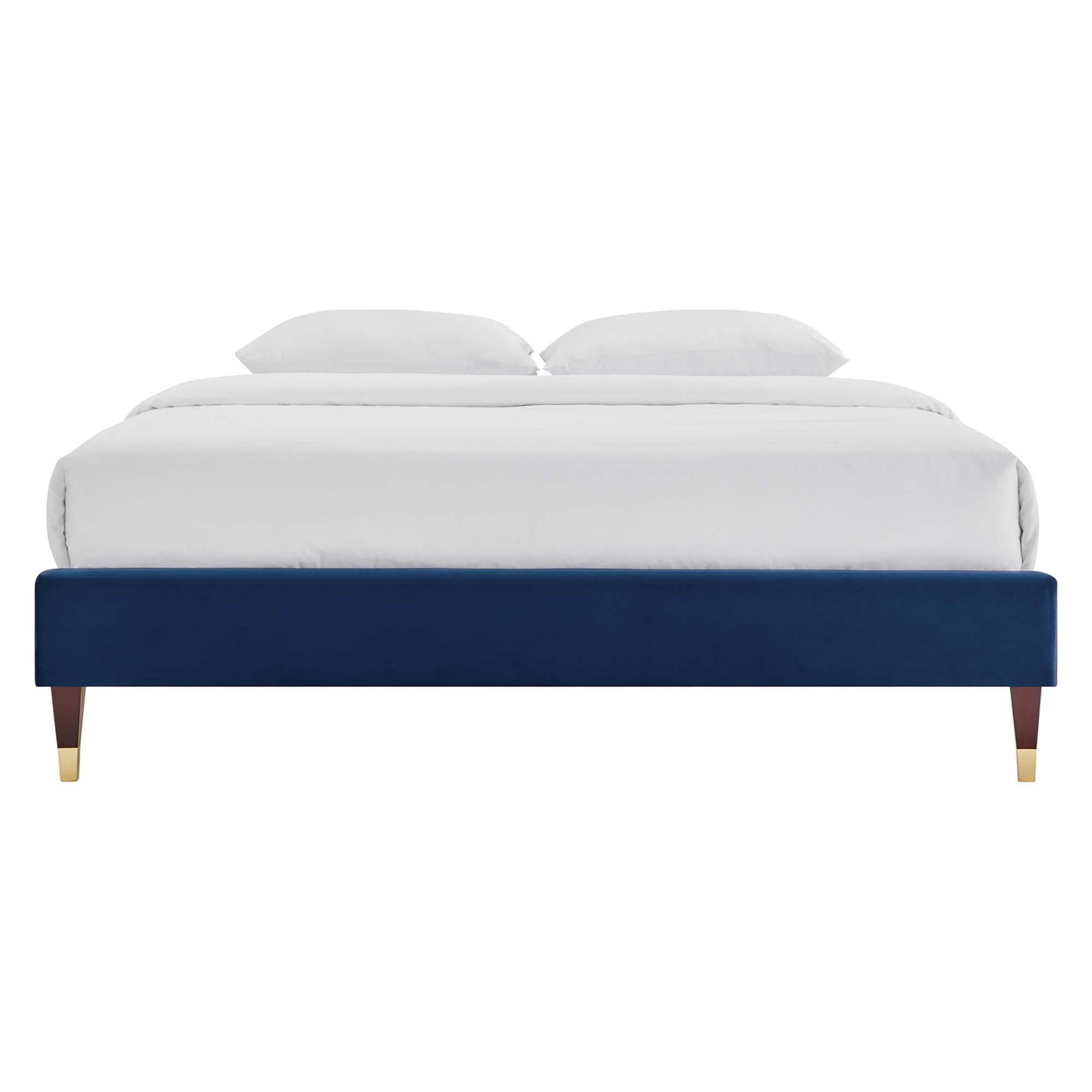 Harlow Performance Velvet Full Platform Bed Frame