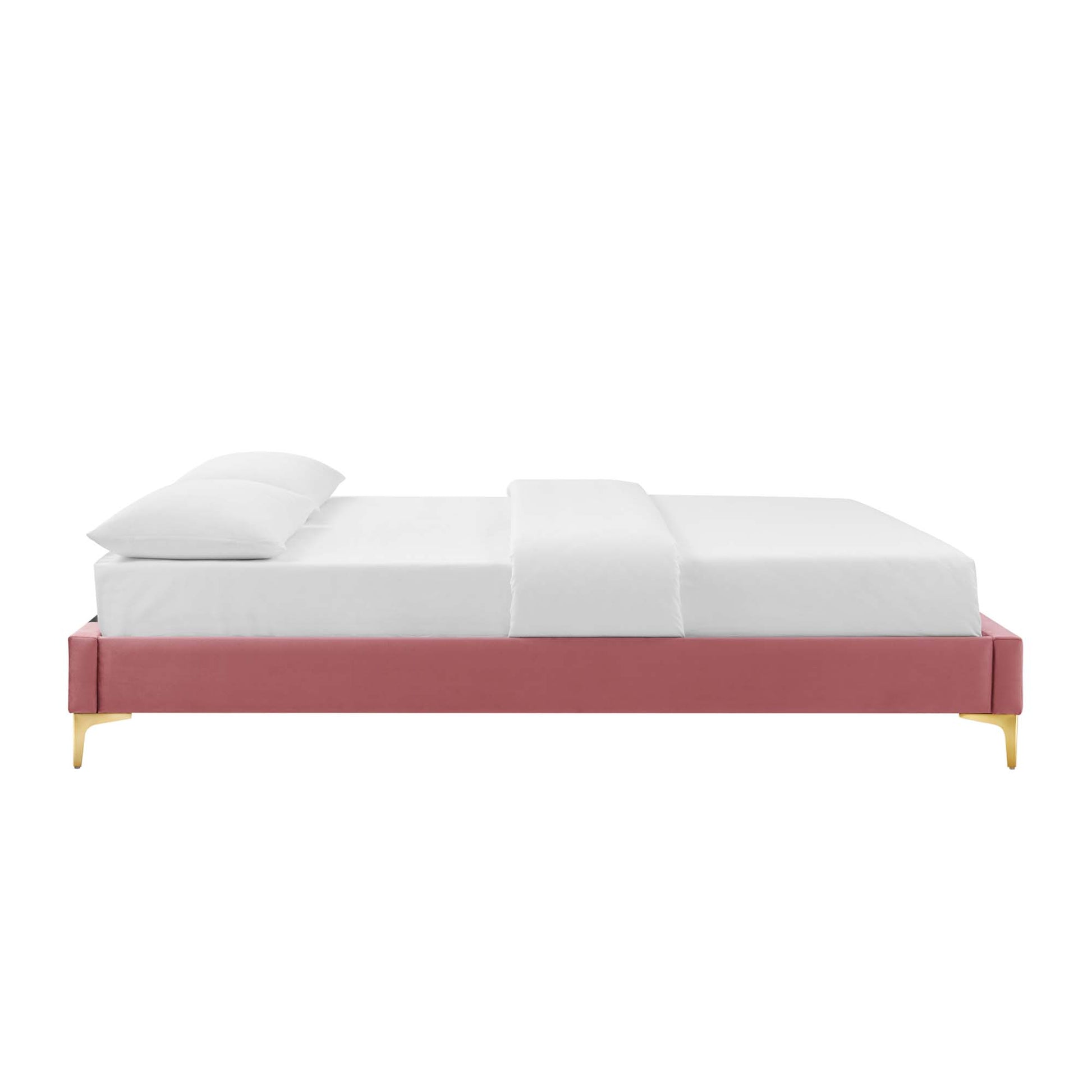 Sutton Performance Velvet Bed Frame - Pink