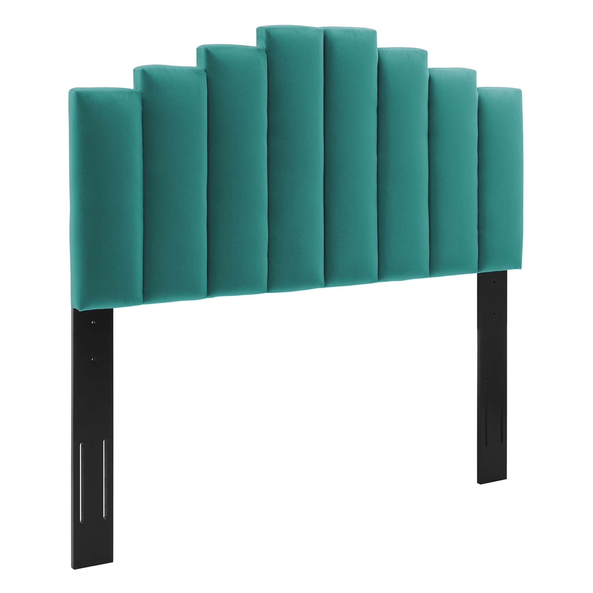Noelle Performance Velvet Headboard - Teal