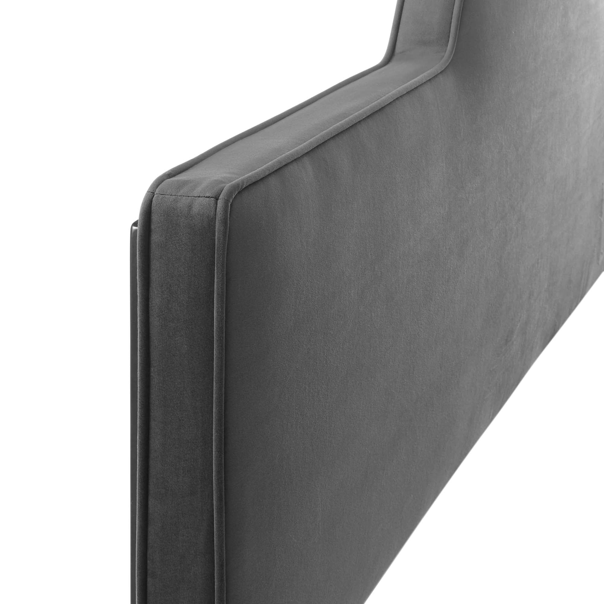 Dawn Performance Velvet King/California King Headboard - Light Gray