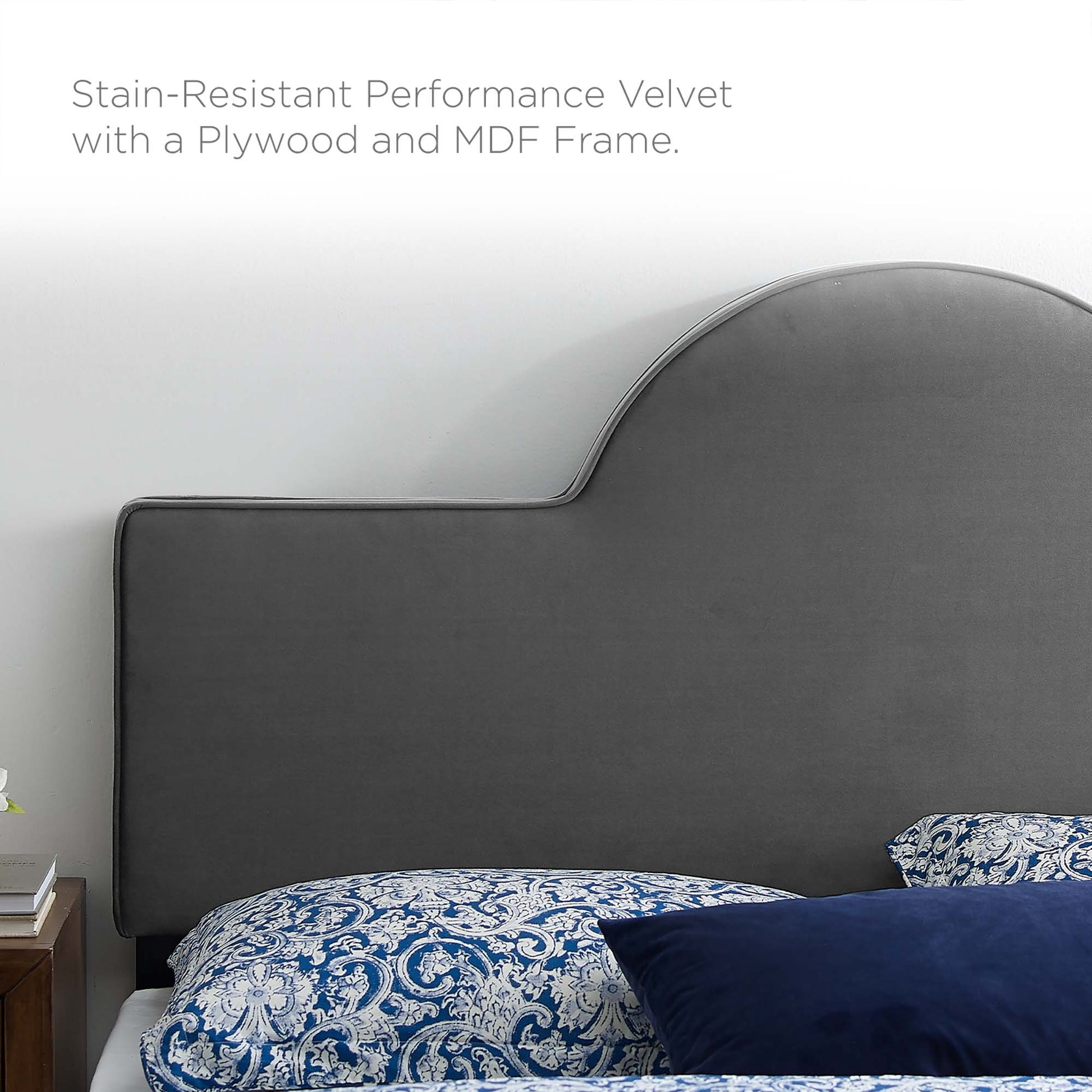 Dawn Performance Velvet King/California King Headboard - Teal