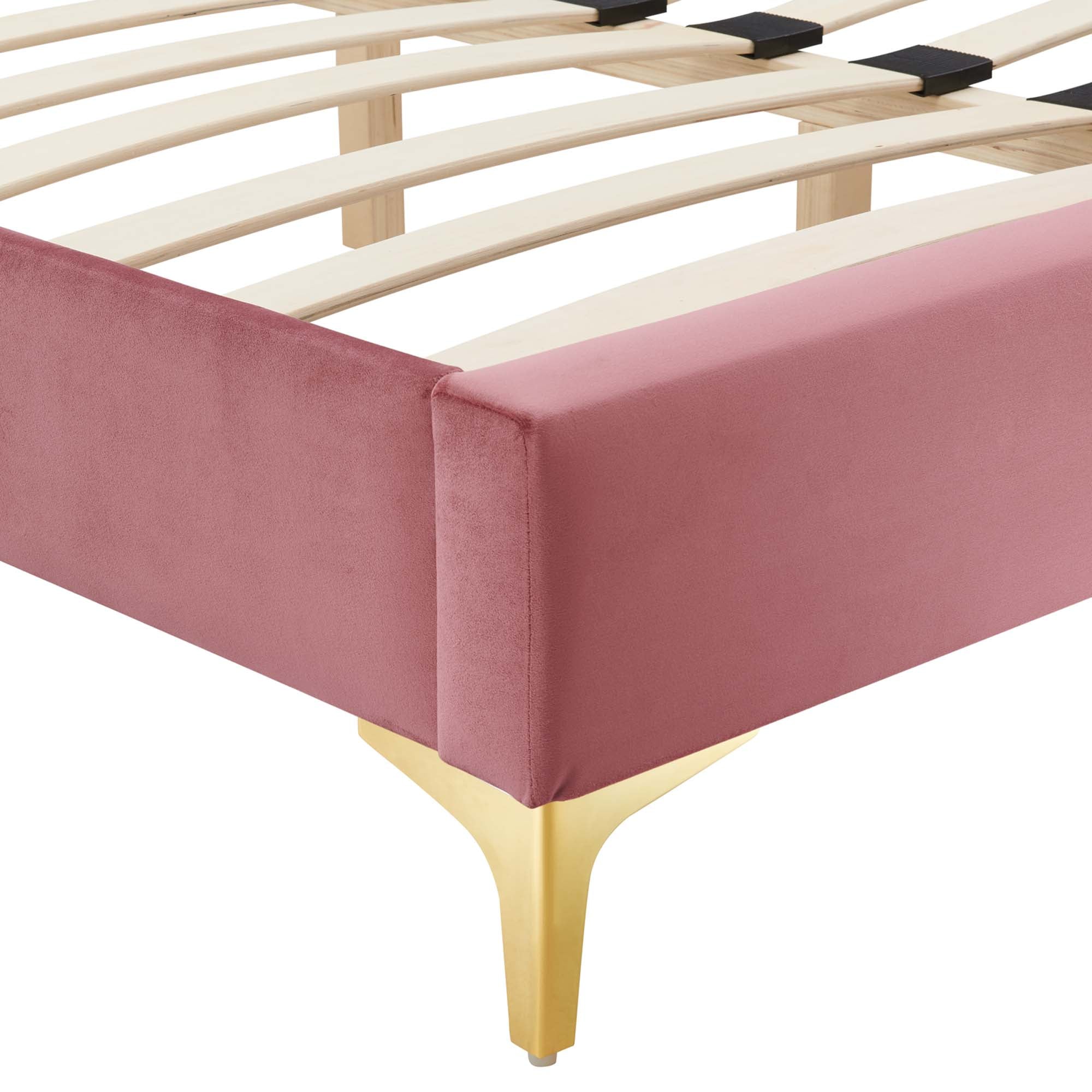 Sutton Performance Velvet Bed Frame - White