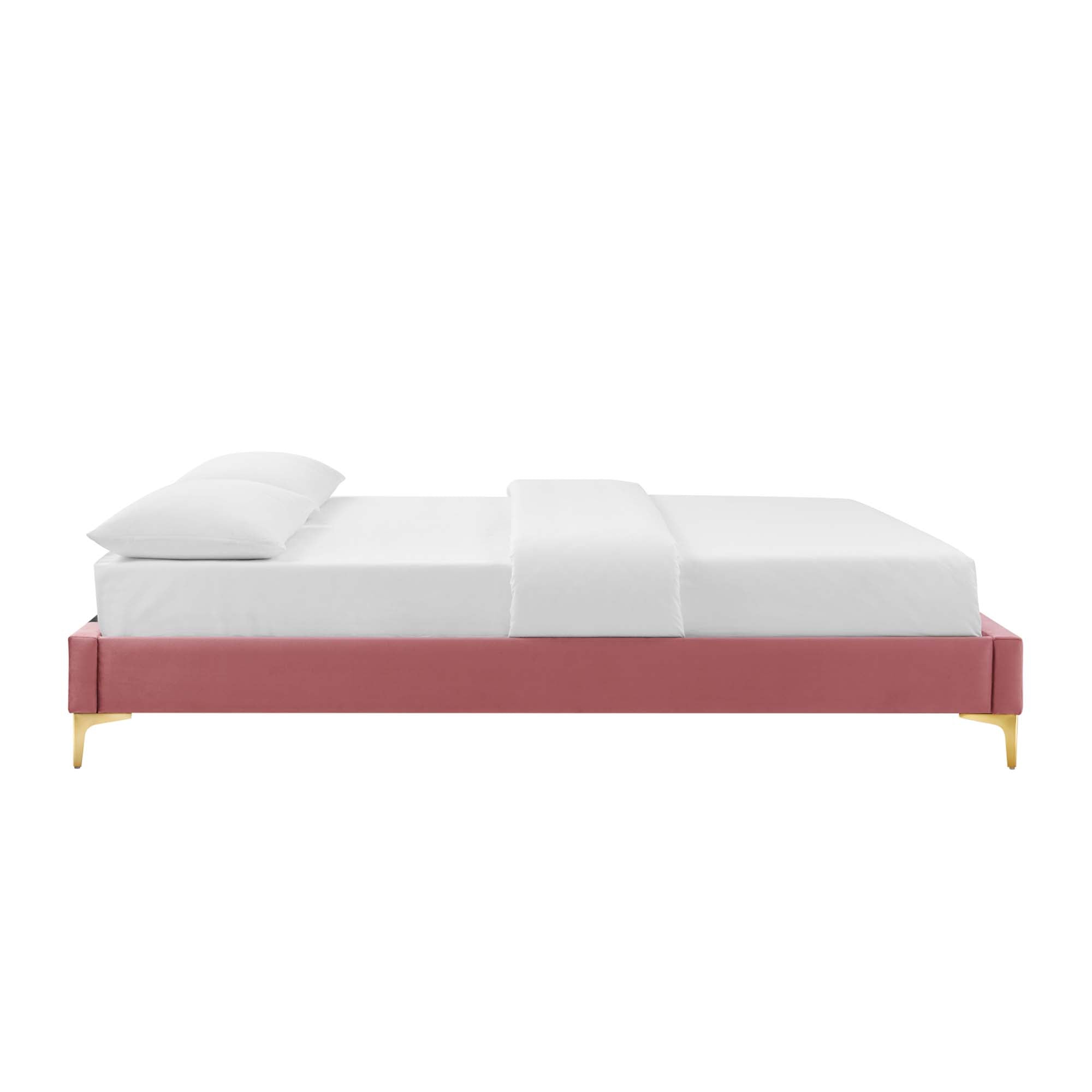 Sutton Performance Velvet Full Bed Frame - Navy