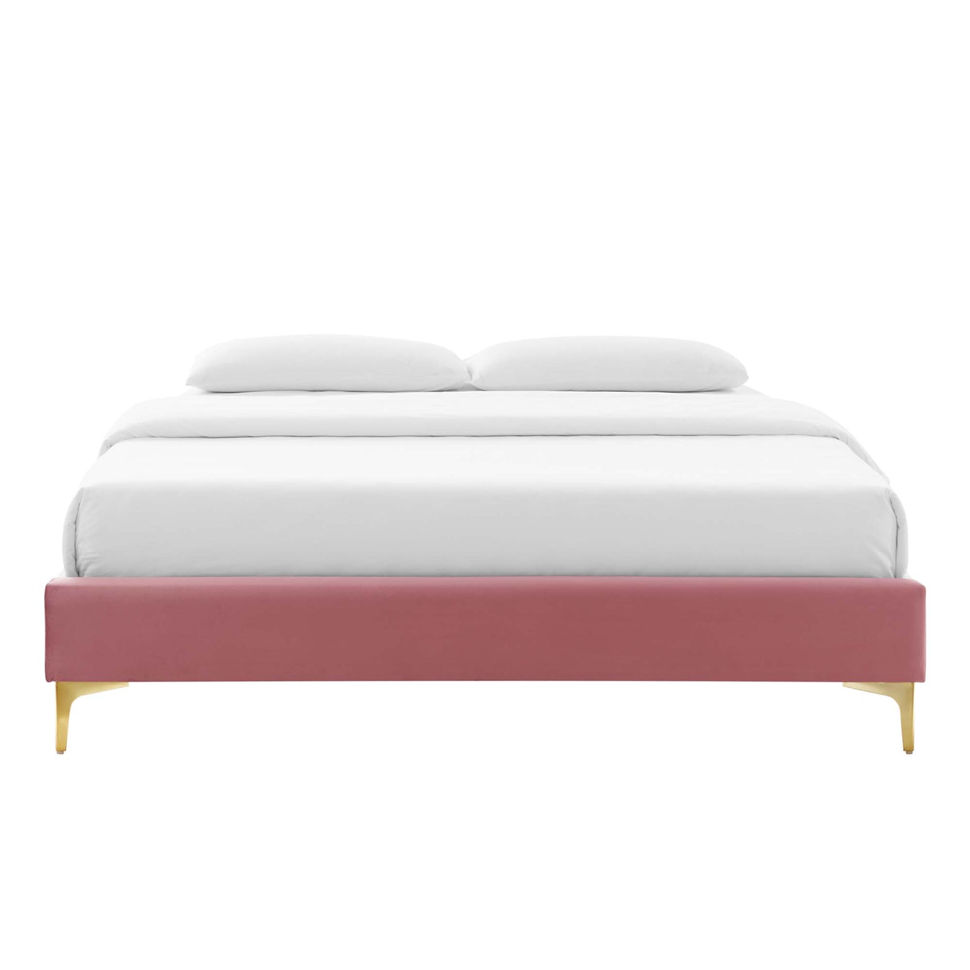 Sutton Performance Velvet Full Bed Frame - Pink