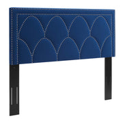 Greta Performance Velvet Headboard - Navy