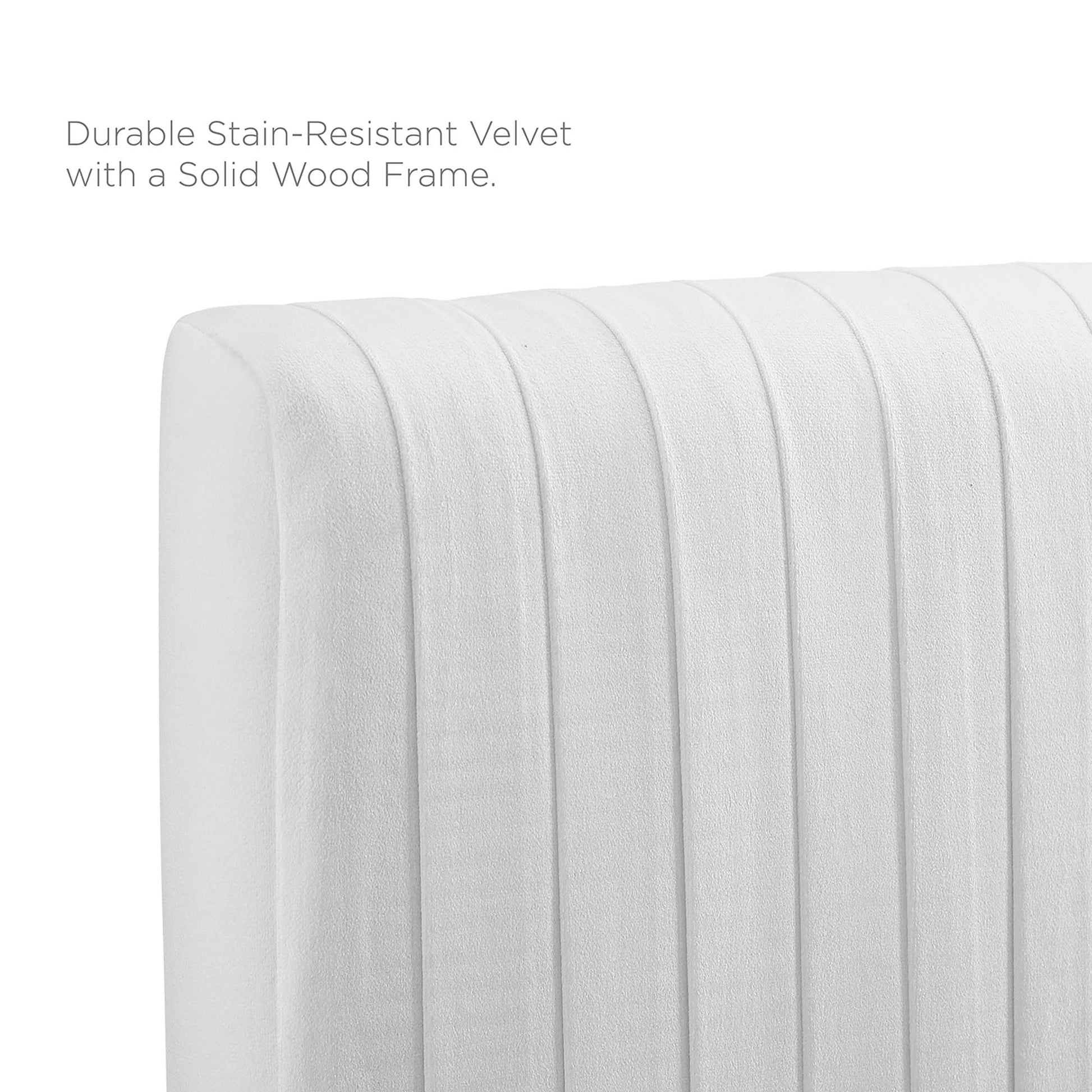 Eloise Channel Tufted Performance Velvet Headboard