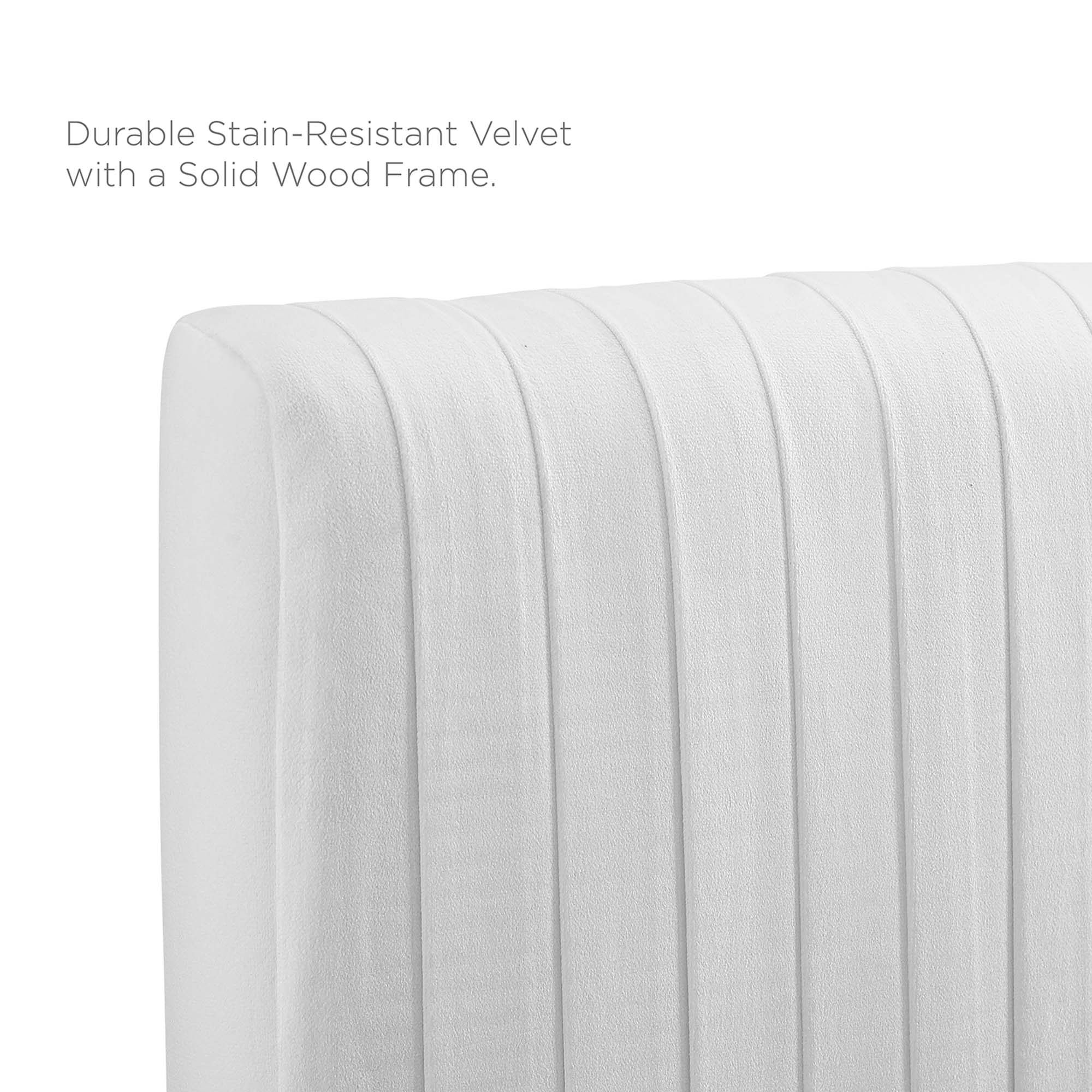 Eloise Channel Tufted Performance Velvet Headboard