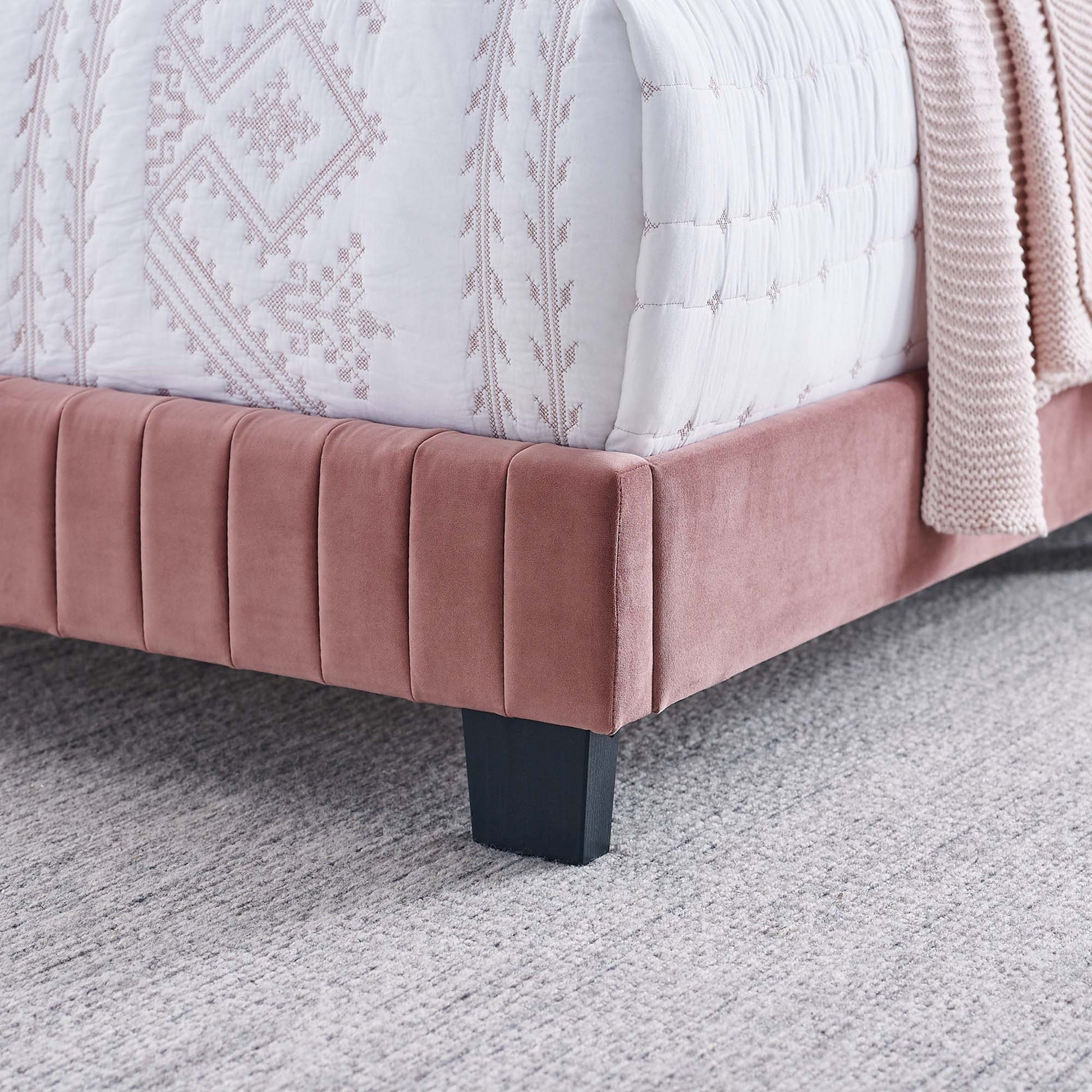 Celine Channel Tufted Performance Velvet Bed