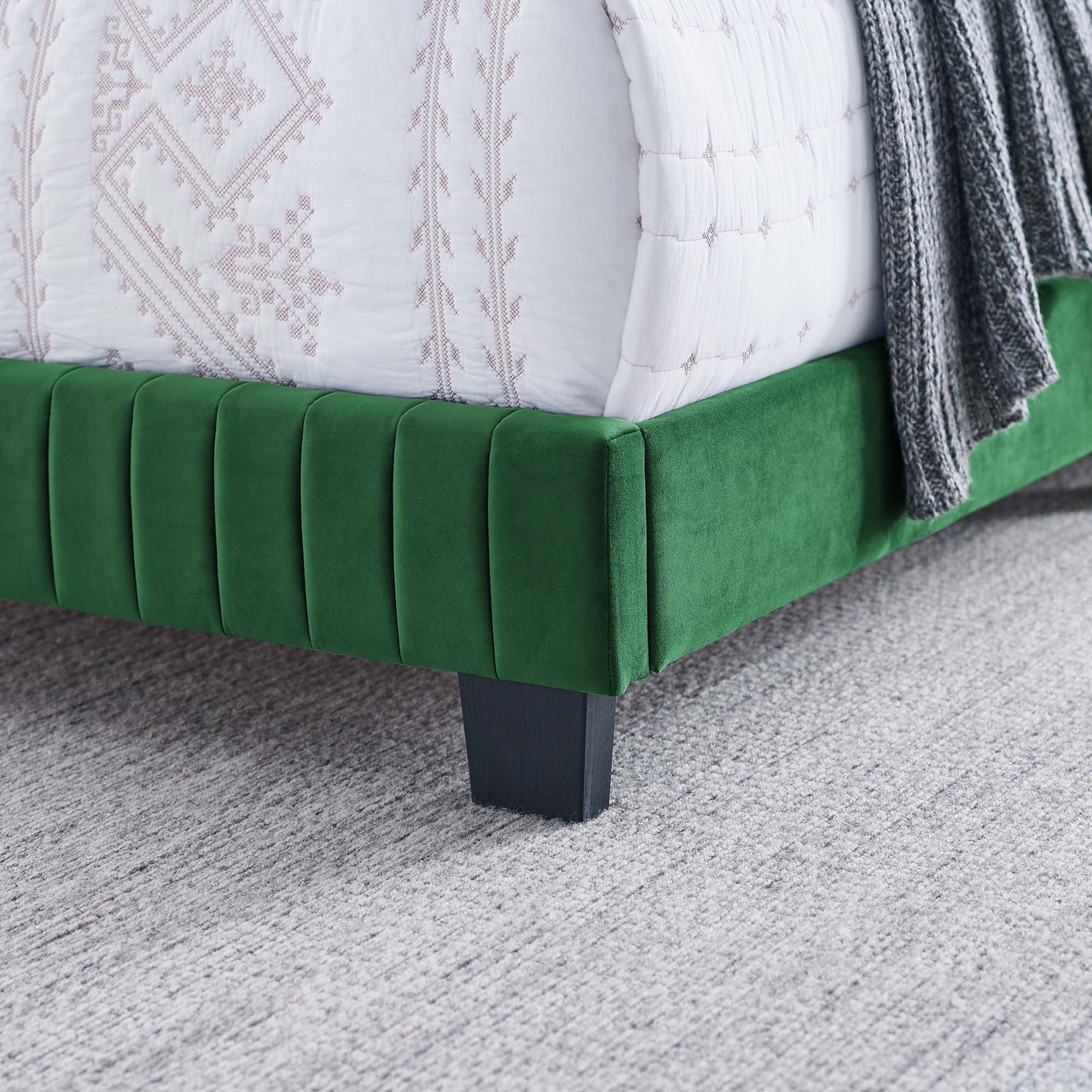 Celine Channel Tufted Performance Velvet Bed