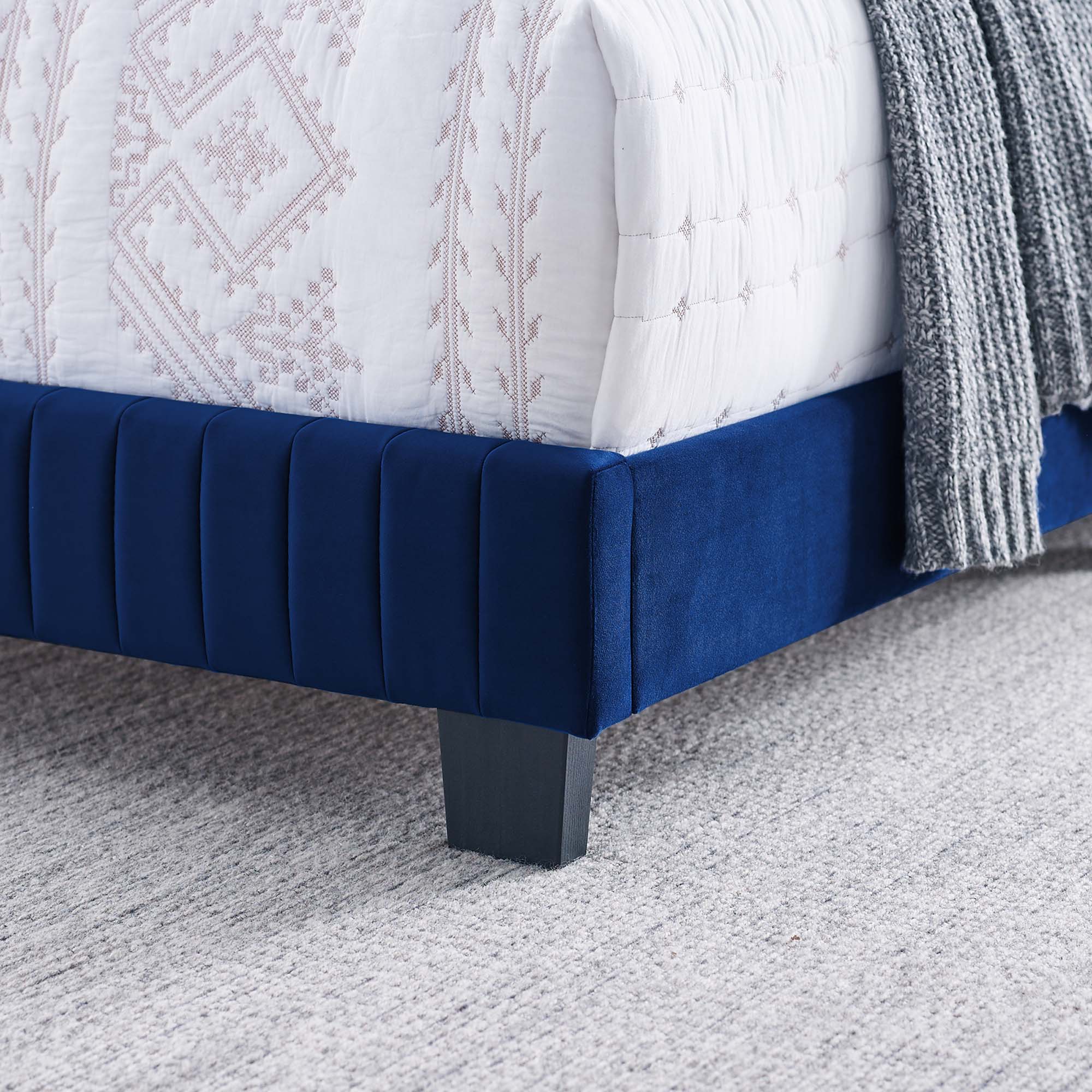 Celine Channel Tufted Performance Velvet Bed