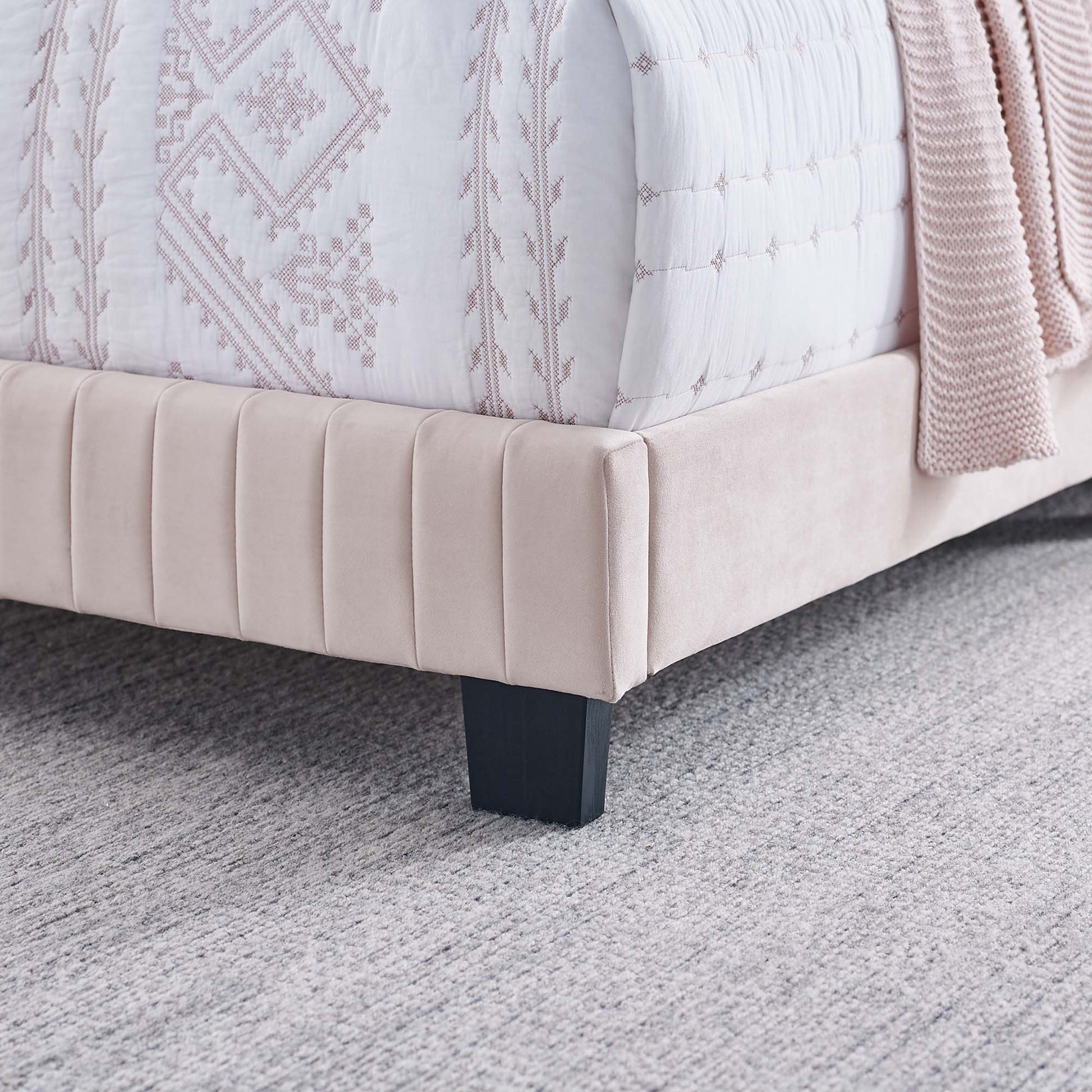 Celine Channel Tufted Performance Velvet Bed