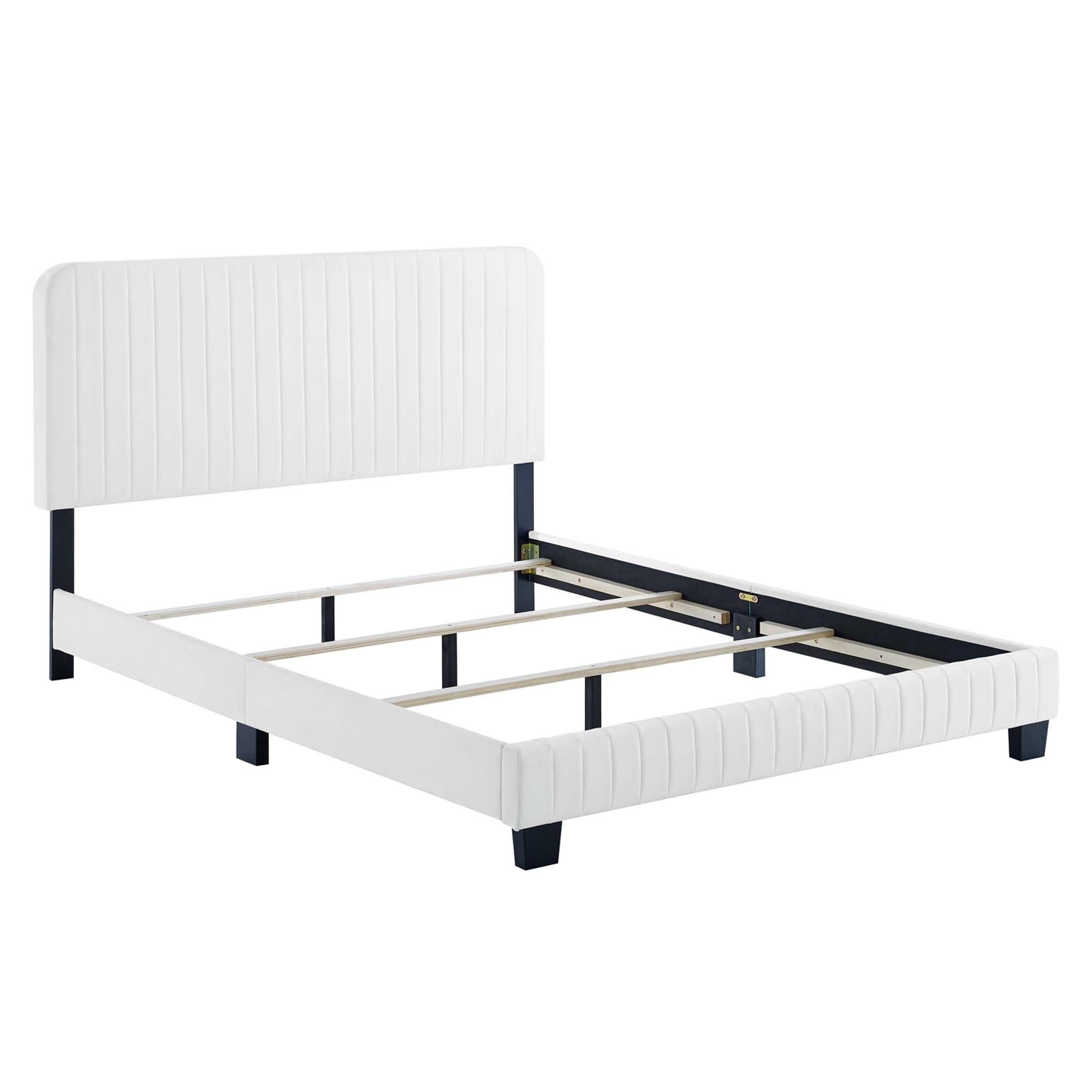 Celine Channel Tufted Performance Velvet Bed