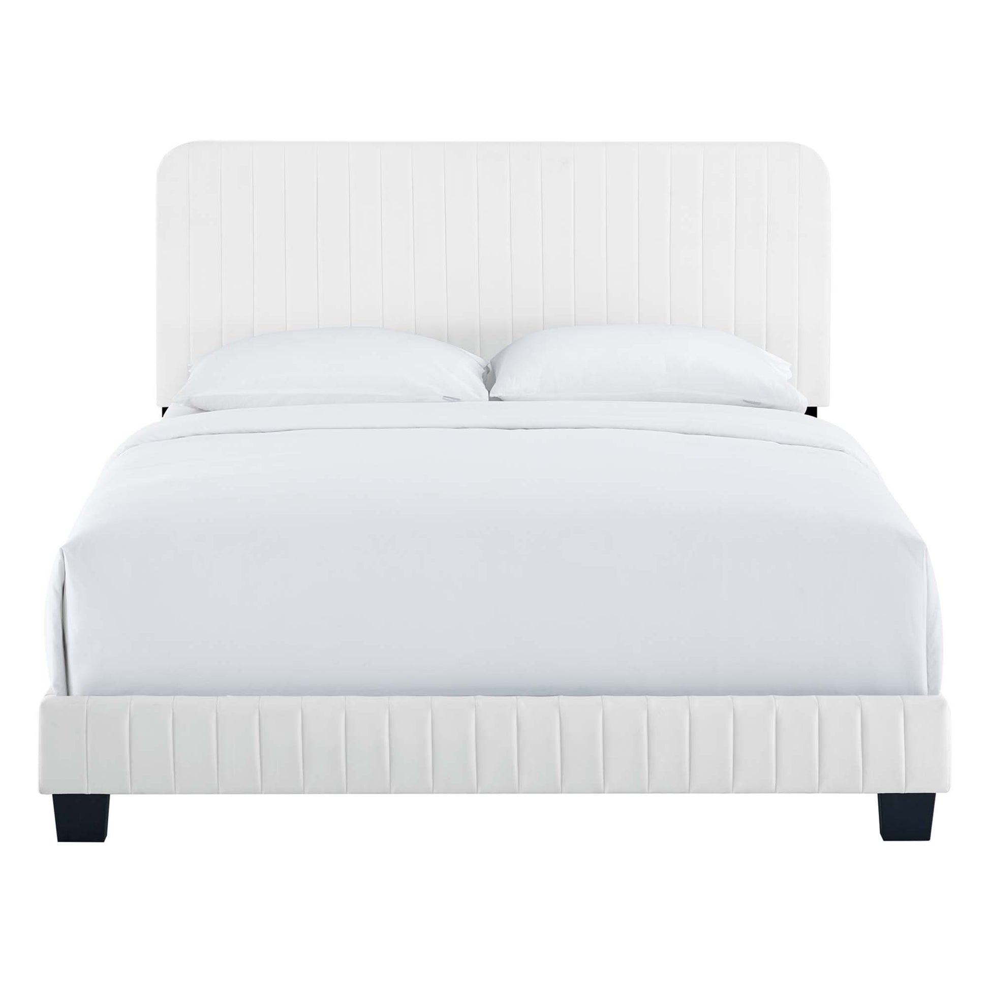 Celine Channel Tufted Performance Velvet Bed