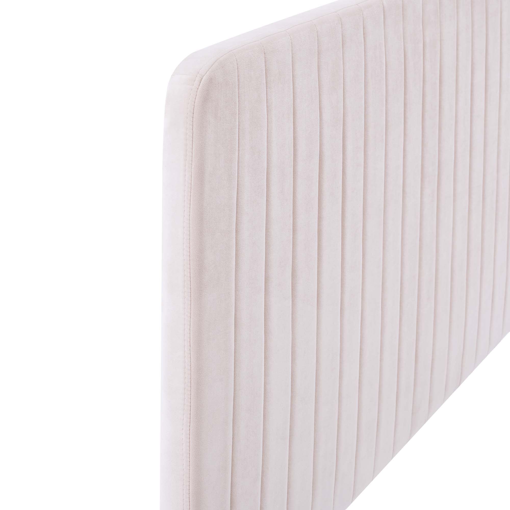 Milenna Channel Tufted Performance Velvet King/California King Headboard