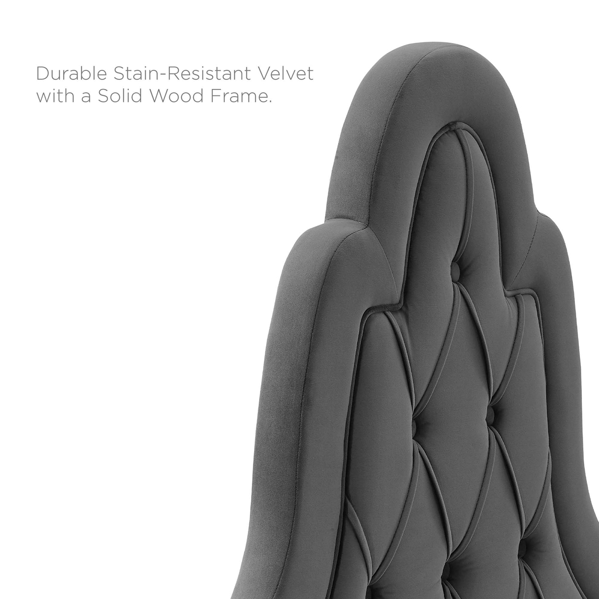 Augustine Tufted Performance Velvet Headboard - Dusty Rose