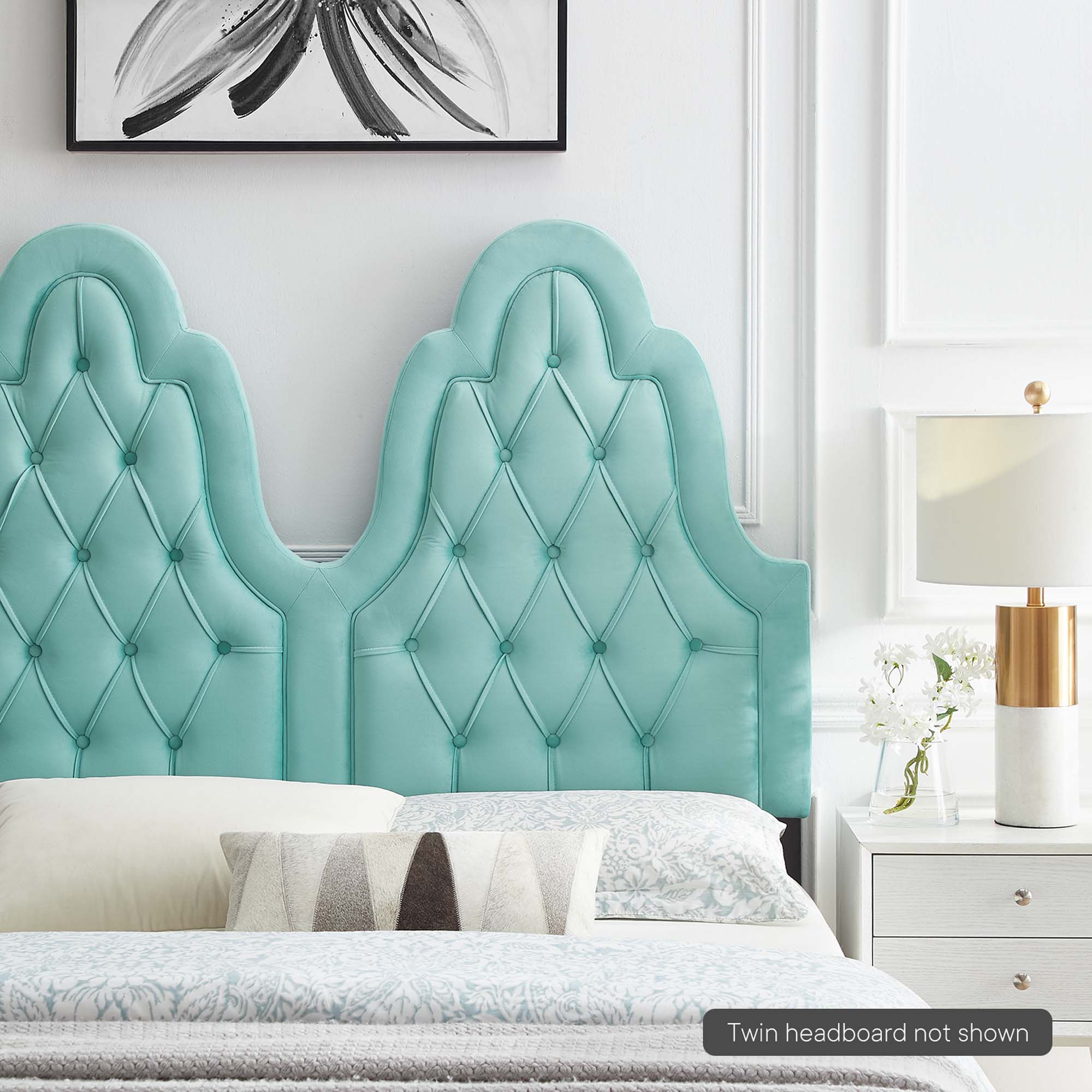 Augustine Tufted Performance Velvet Headboard