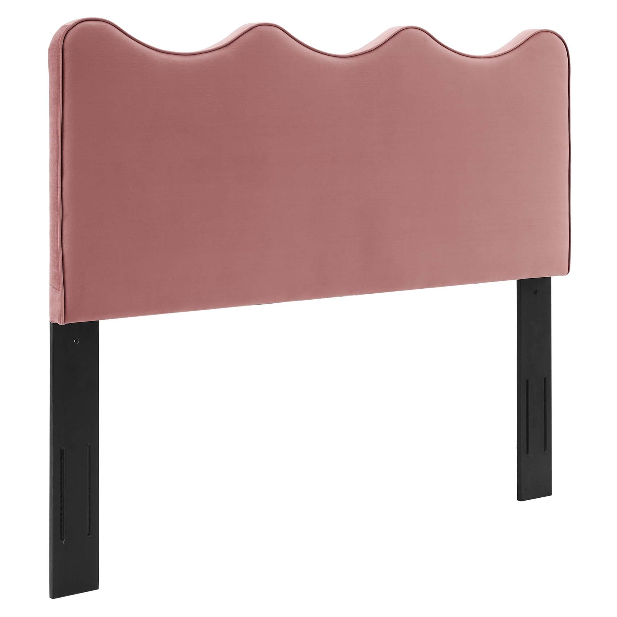 Athena Performance Velvet /Queen Headboard - Dusty Rose