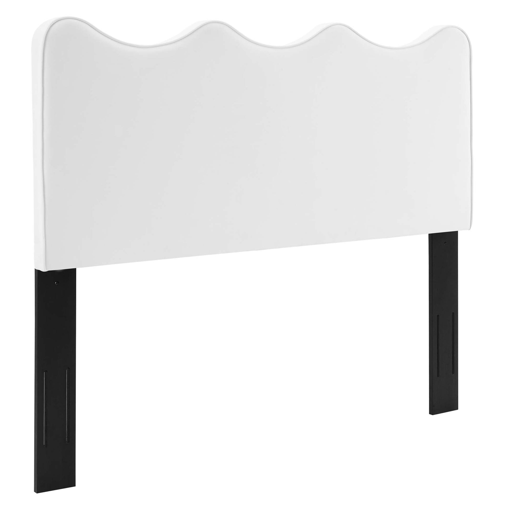 Current Performance Velvet Platform Bed With Wood and Gold Legs