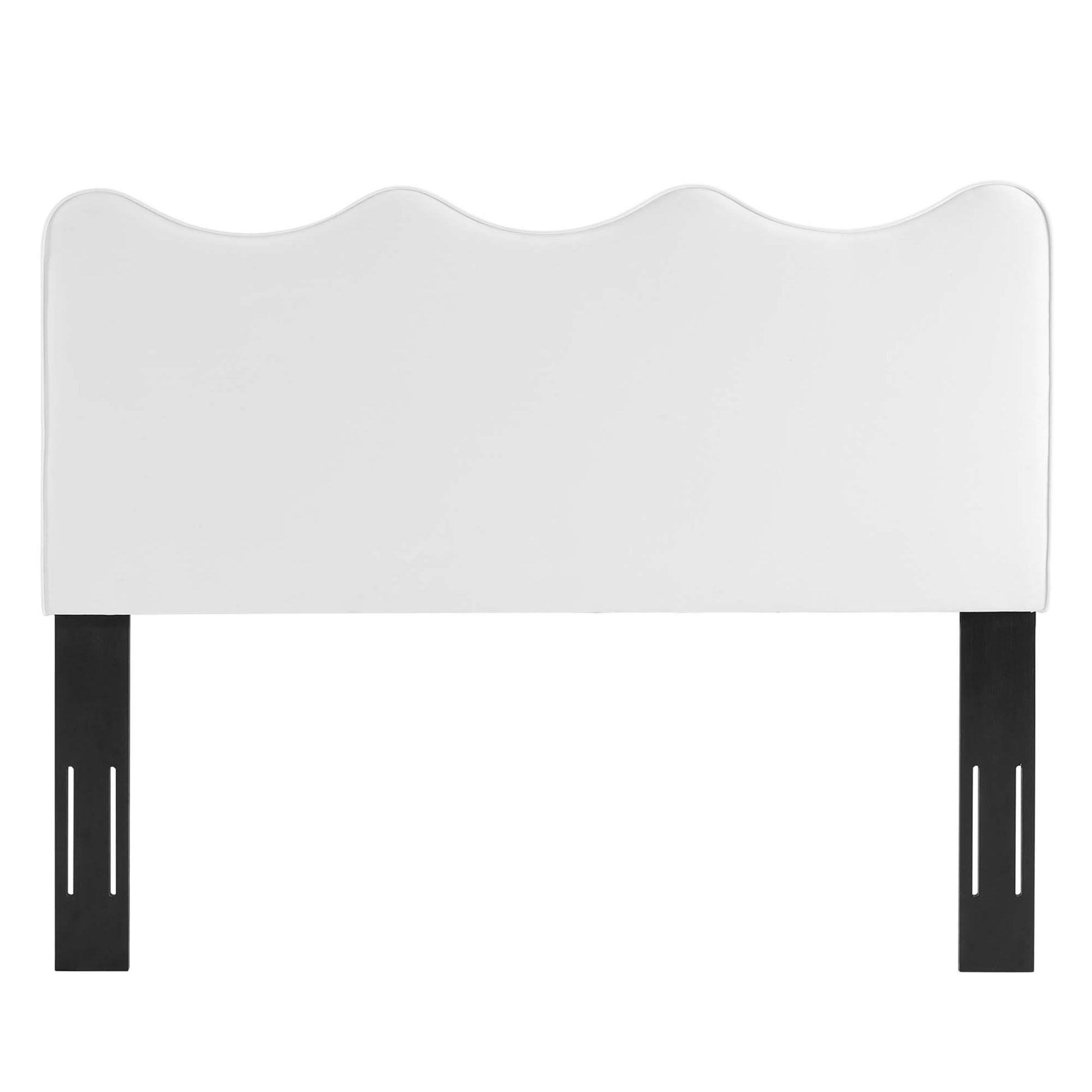 Current Performance Velvet Platform Bed With Wood and Gold Legs