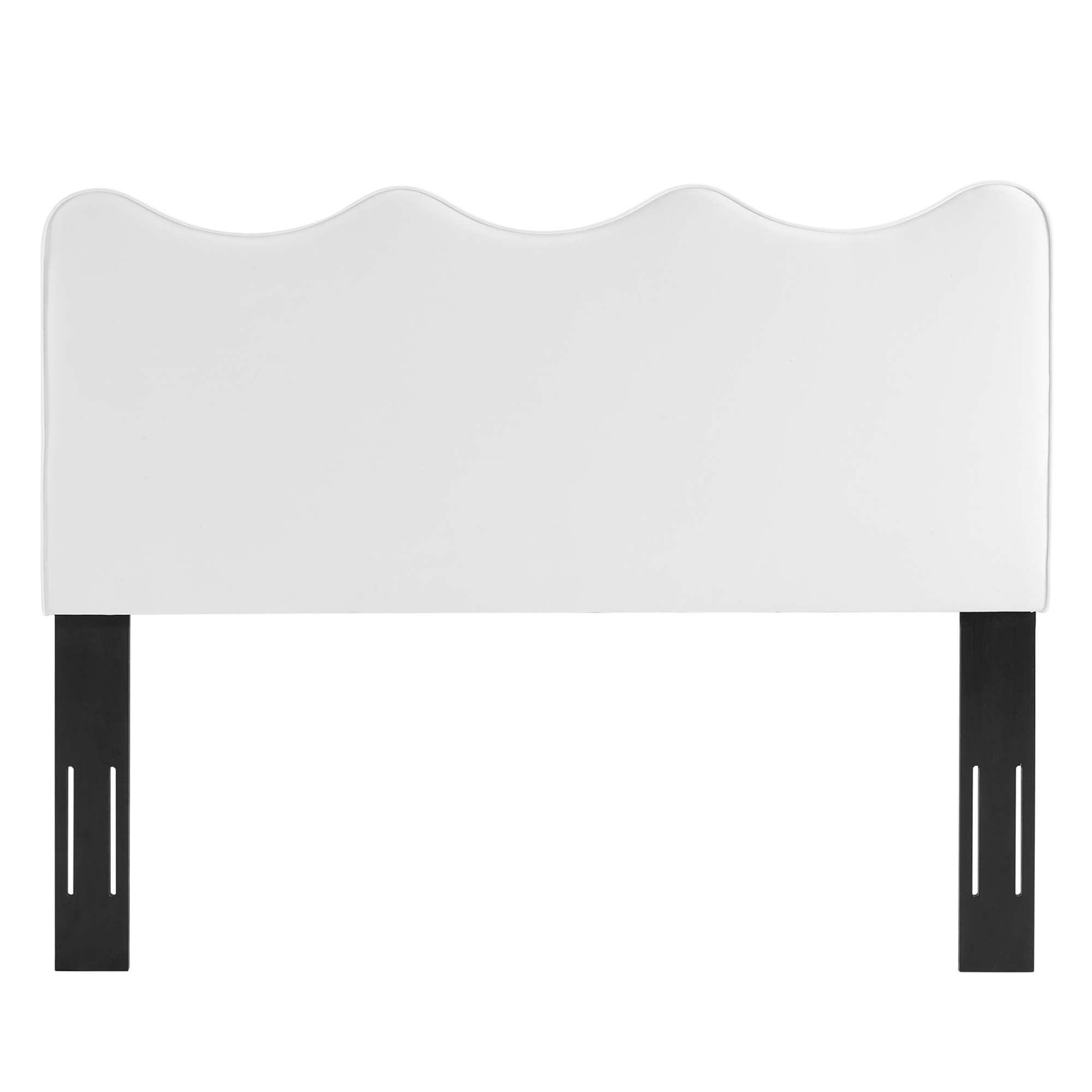 Current Performance Velvet Platform Bed With Wood and Gold Legs