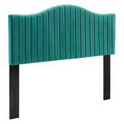 Brielle Channel Tufted Performance Velvet Headboard - Teal