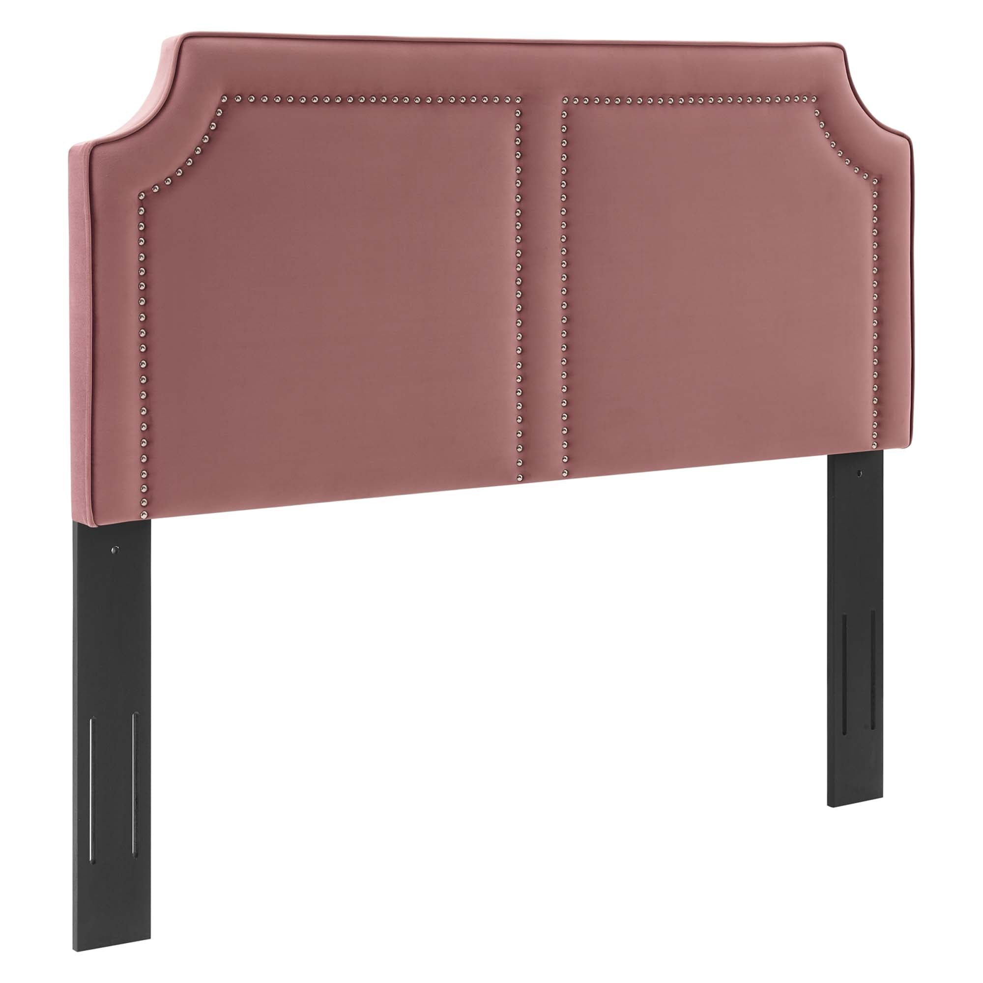 Cynthia Performance Velvet King/California King Headboard - Dusty Rose