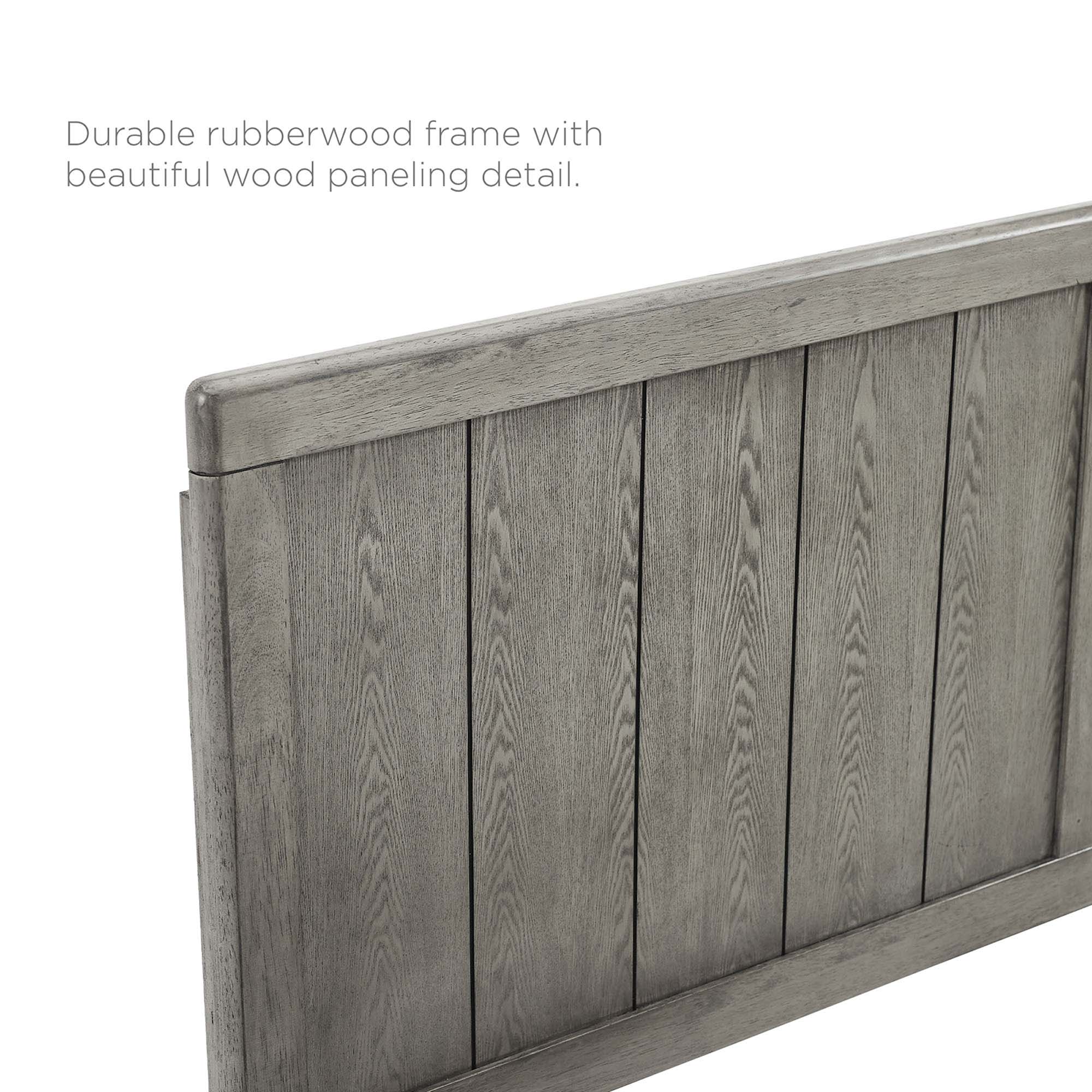 Alana Wood Full Platform Bed With Splayed Legs
