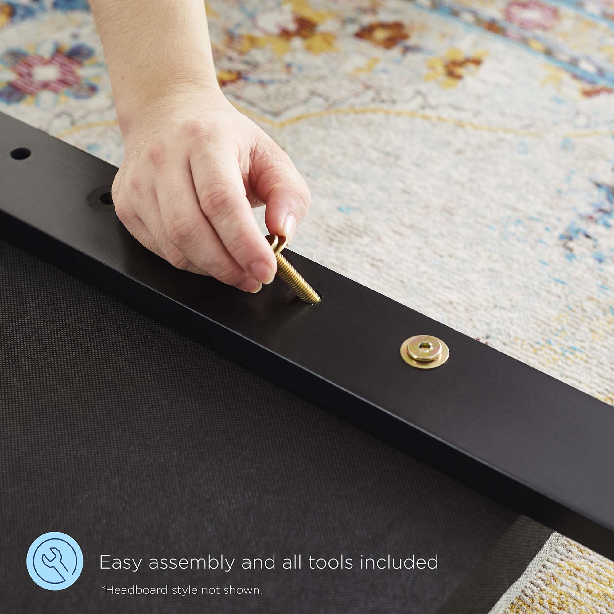 Alana Wood Twin Platform Bed With Splayed Legs