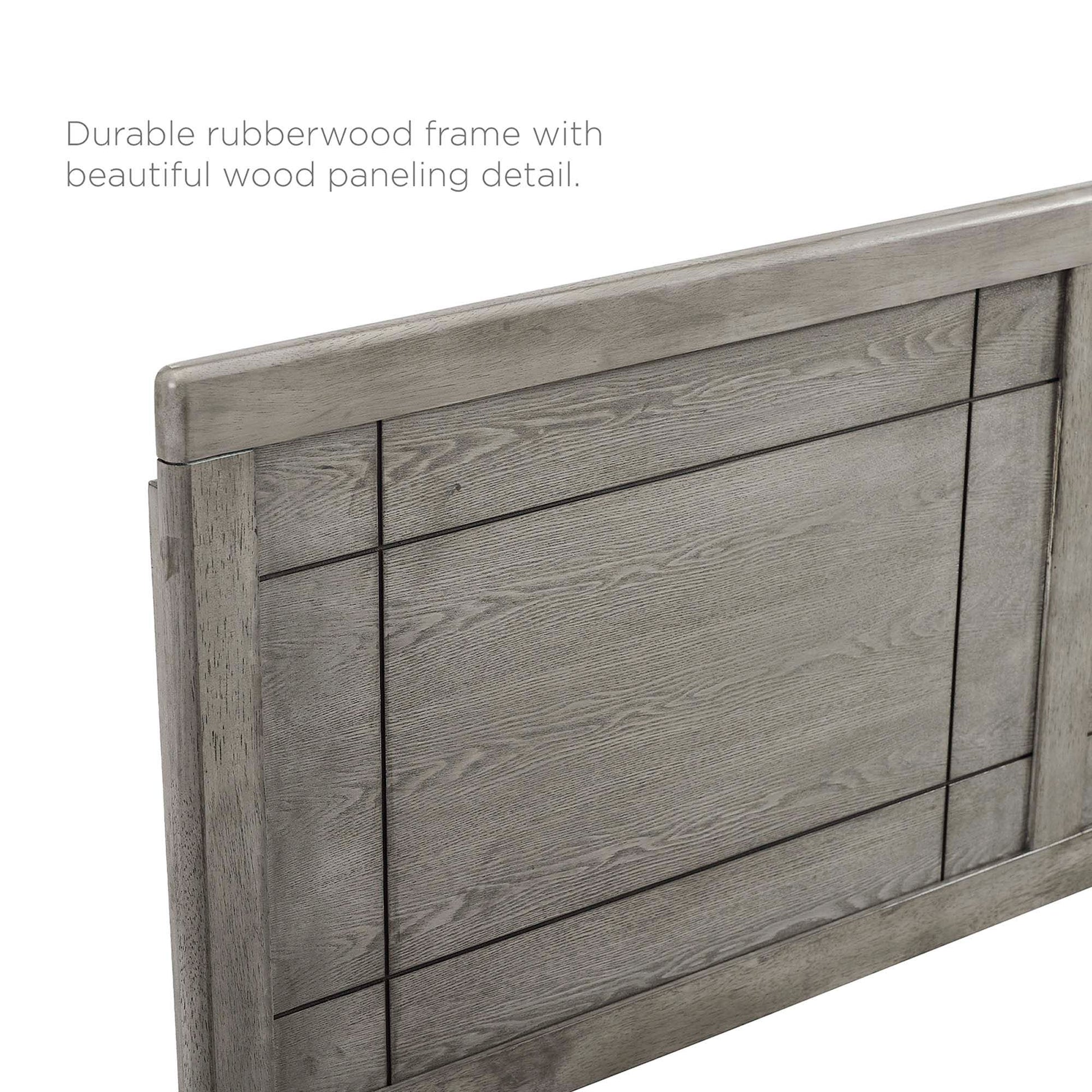Marlee Wood Full Platform Bed With Angular Frame