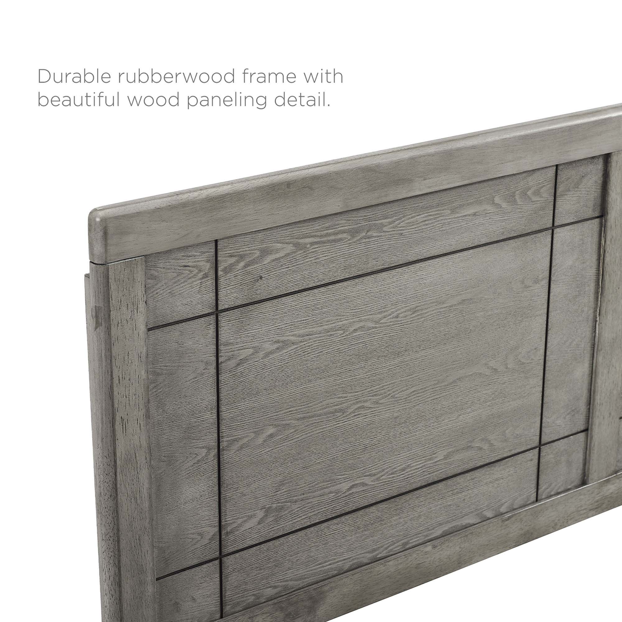 Marlee Wood Full Platform Bed With Angular Frame