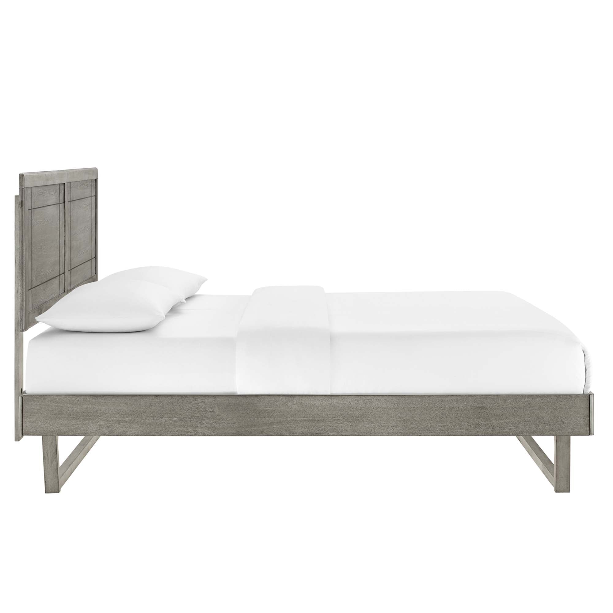 Marlee Wood King Platform Bed With Angular Frame