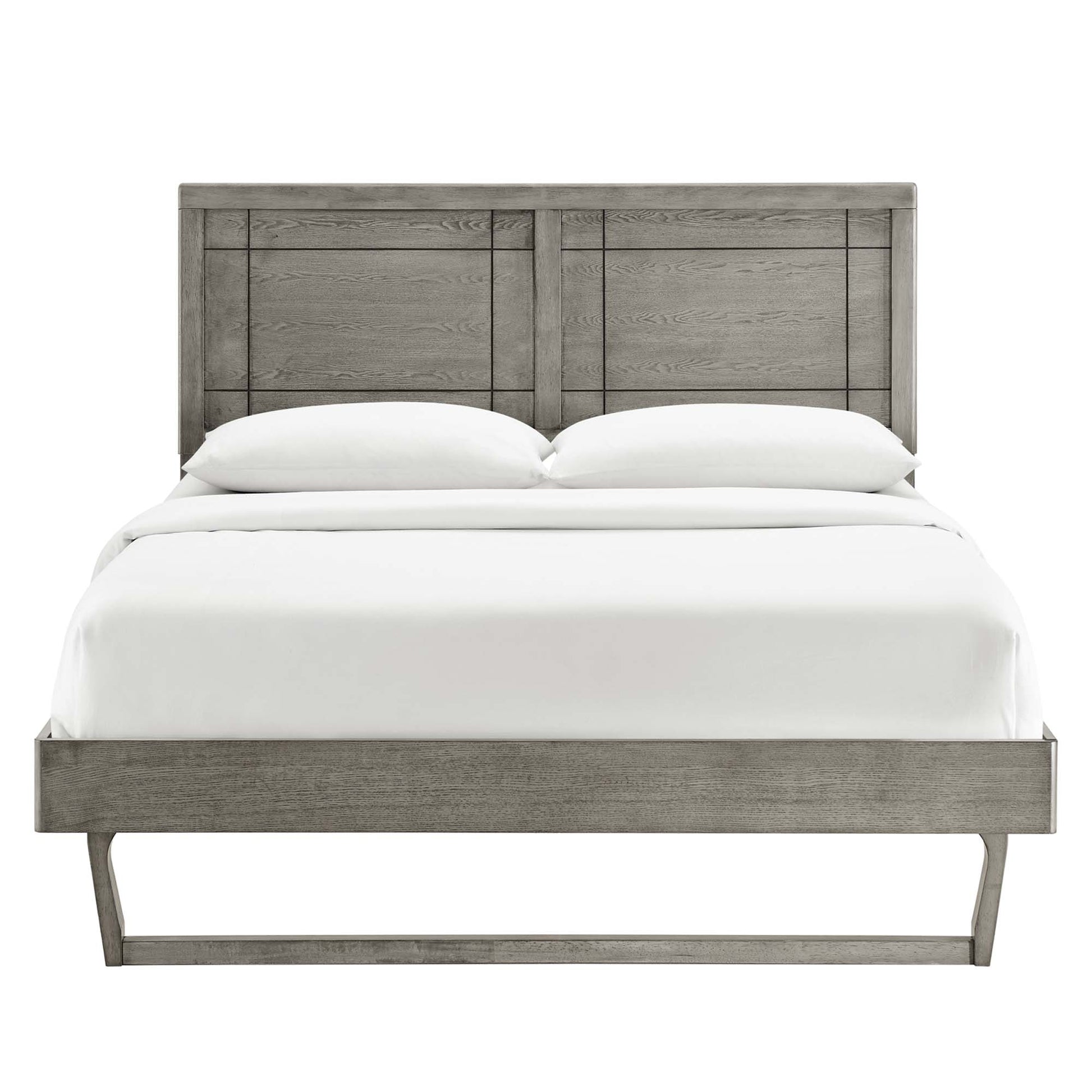 Marlee Wood King Platform Bed With Angular Frame