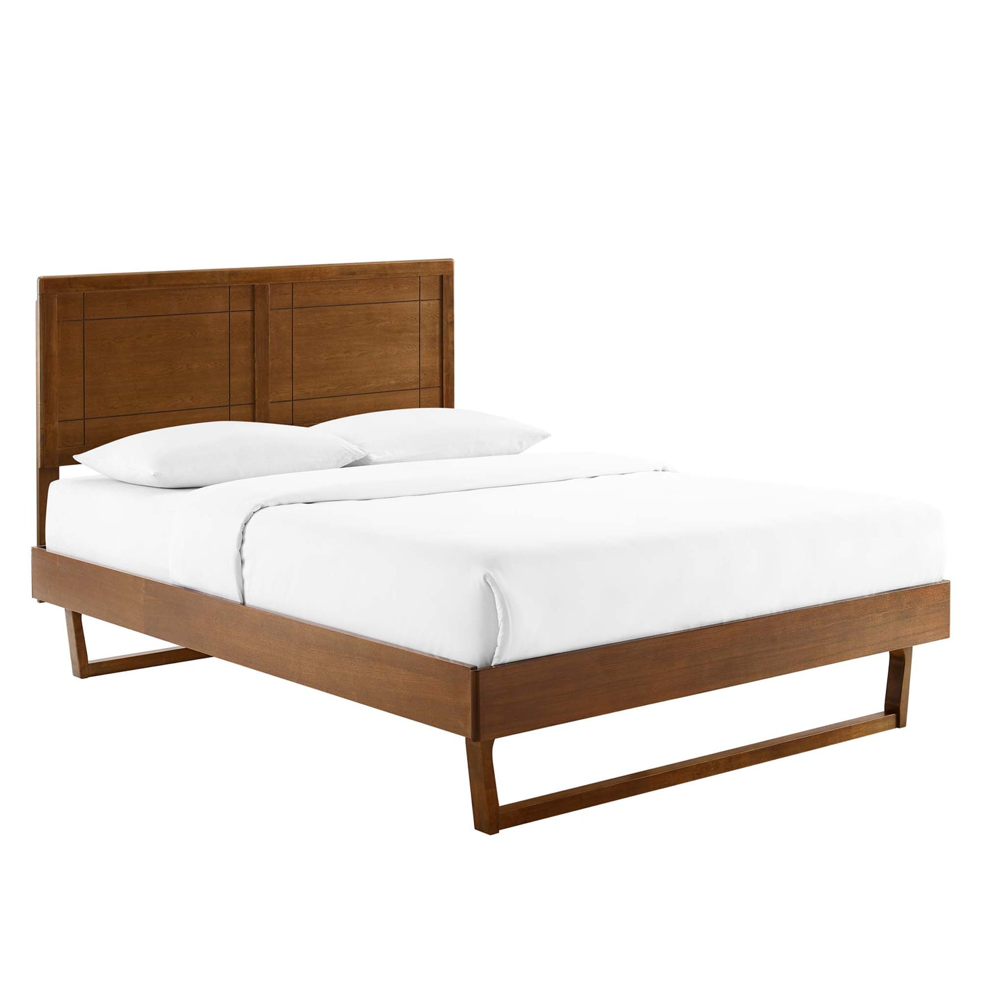 Marlee Wood King Platform Bed With Angular Frame