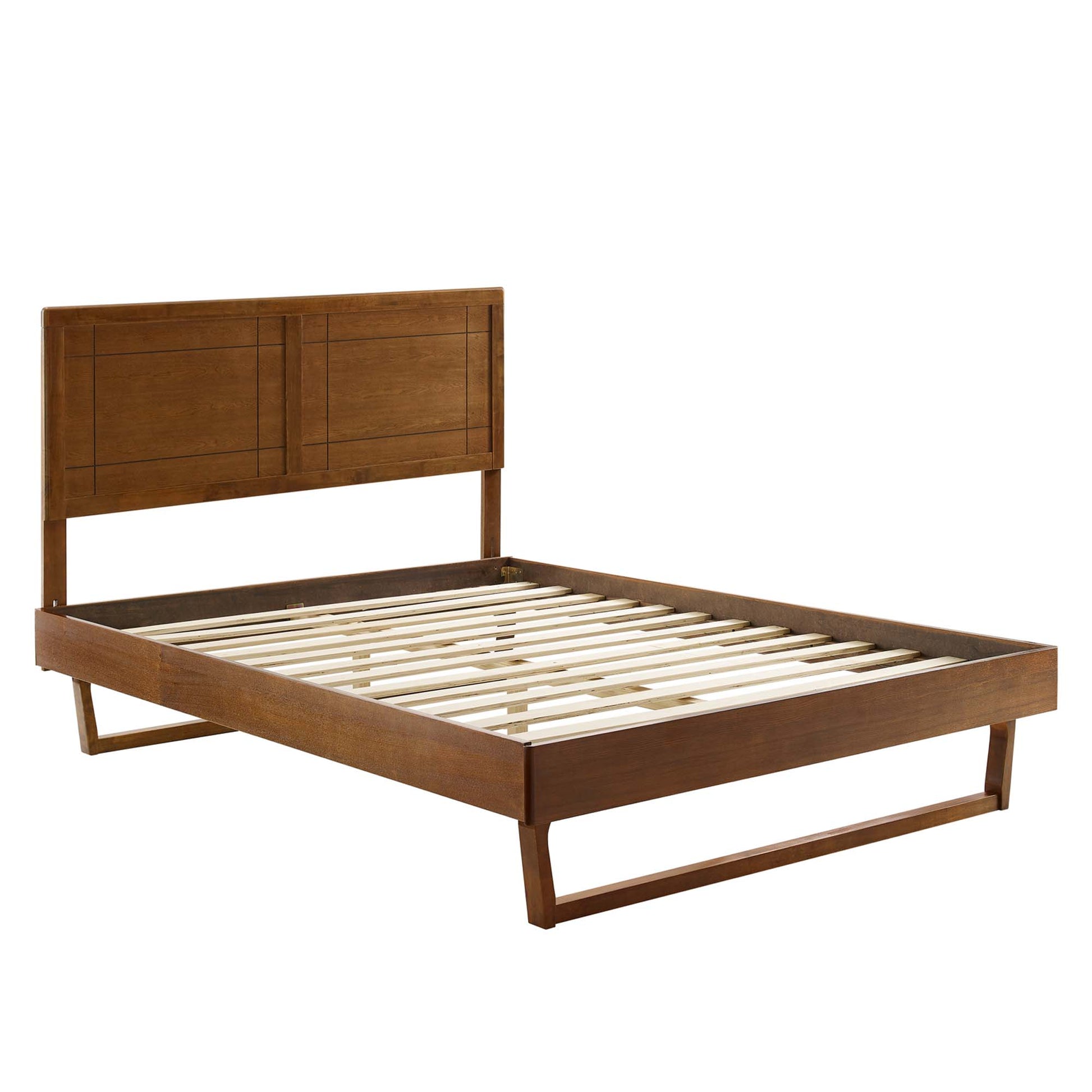 Marlee Wood King Platform Bed With Angular Frame