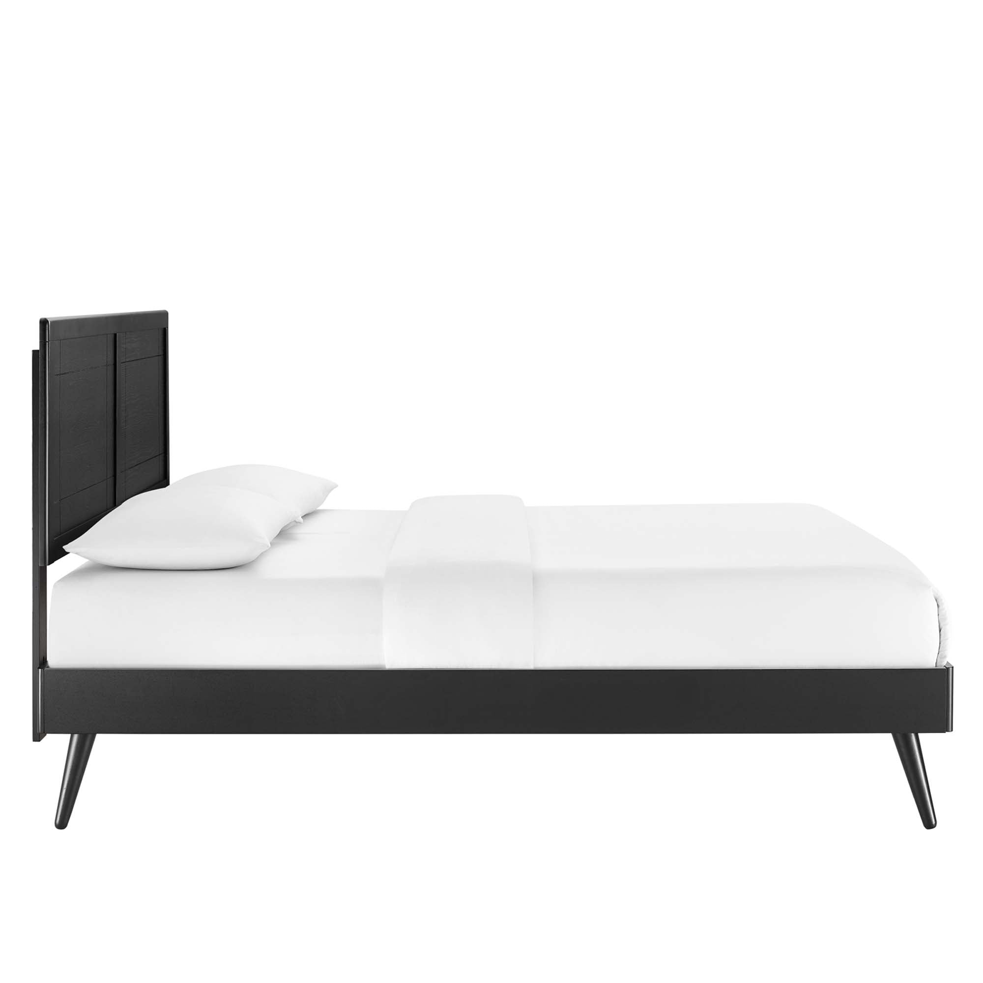 Marlee Wood Full Platform Bed With Splayed Legs