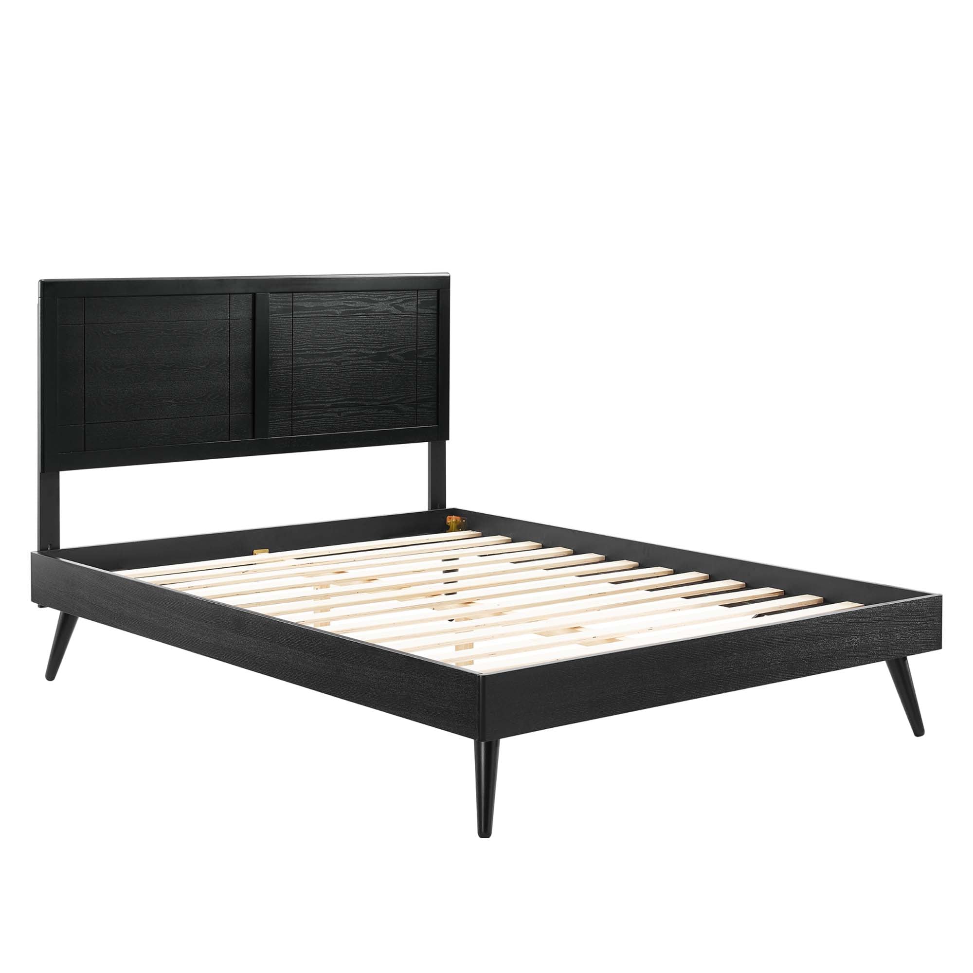 Marlee Wood King Platform Bed With Splayed Legs