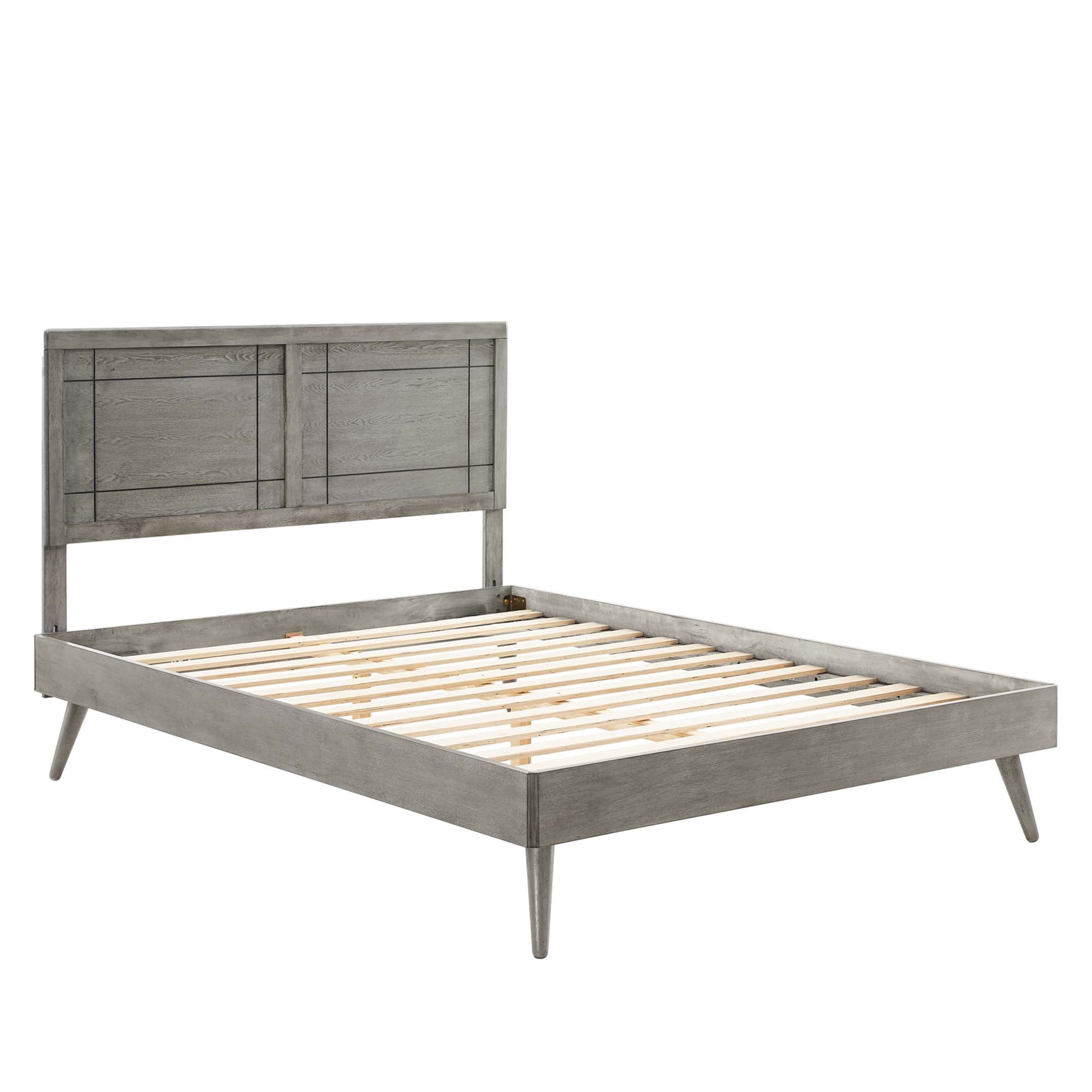 Marlee Wood King Platform Bed With Splayed Legs