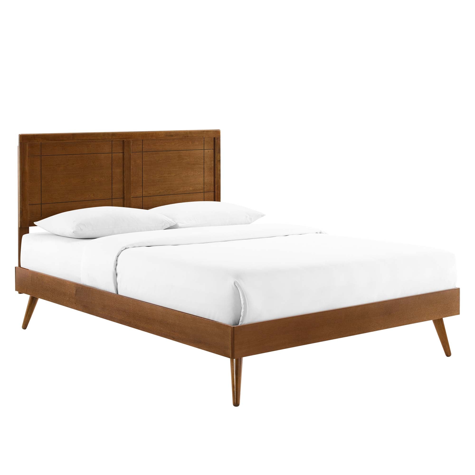 Marlee Wood King Platform Bed With Splayed Legs