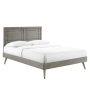 Marlee Wood Twin Platform Bed With Splayed Legs - Gray