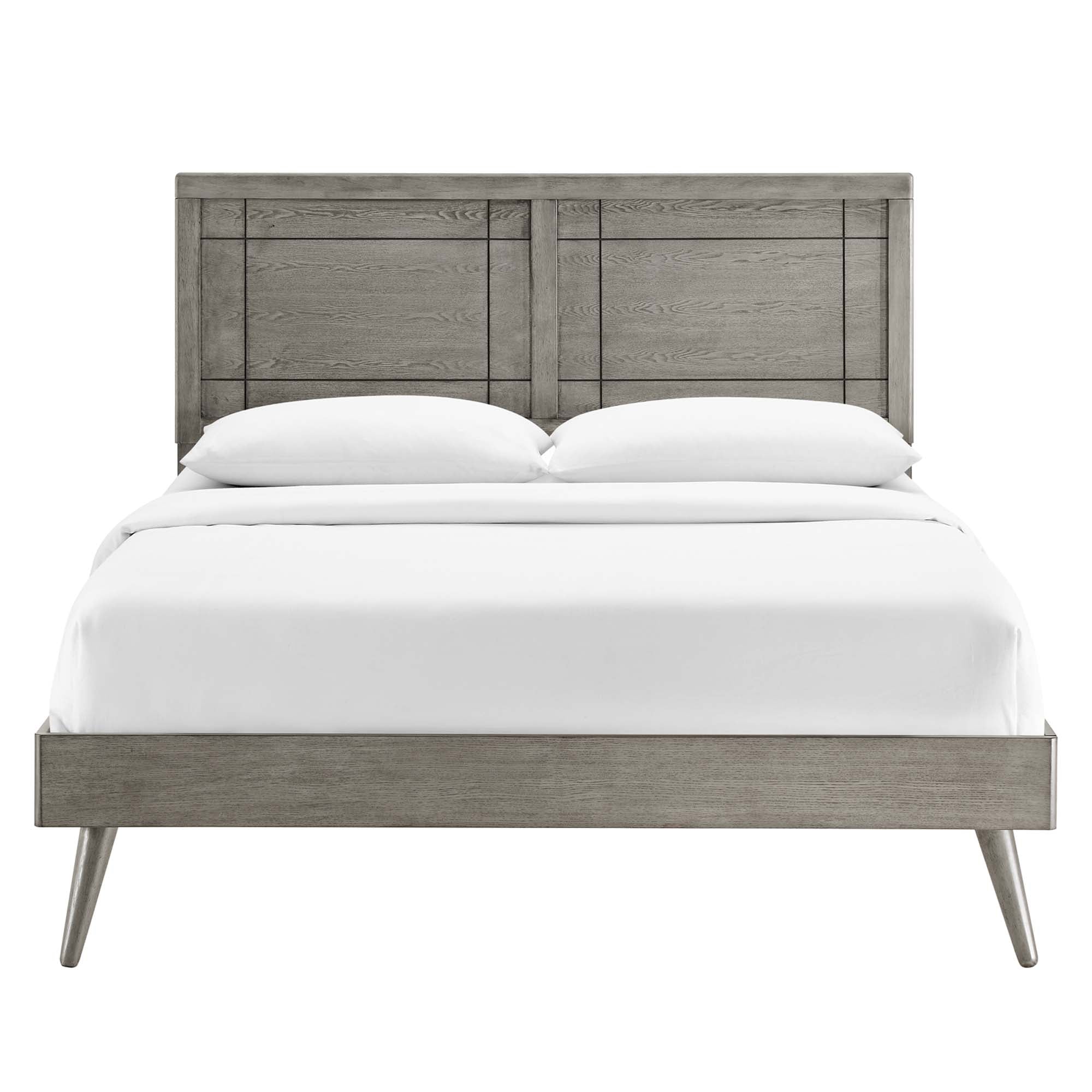 Marlee Wood Twin Platform Bed With Splayed Legs